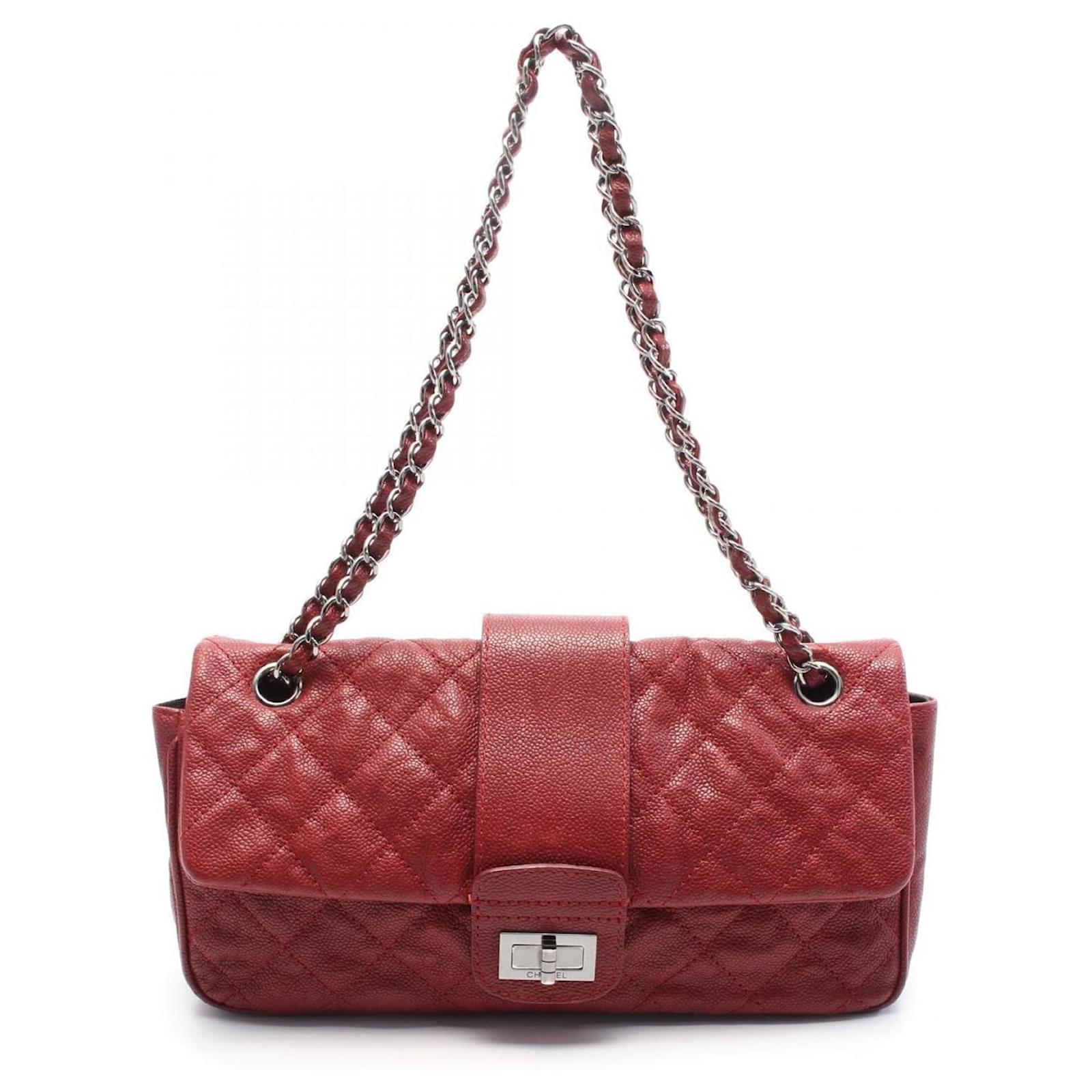 Chanel 2.55 Matelasse Shoulder Bag Dark red Leather  ref.2321824