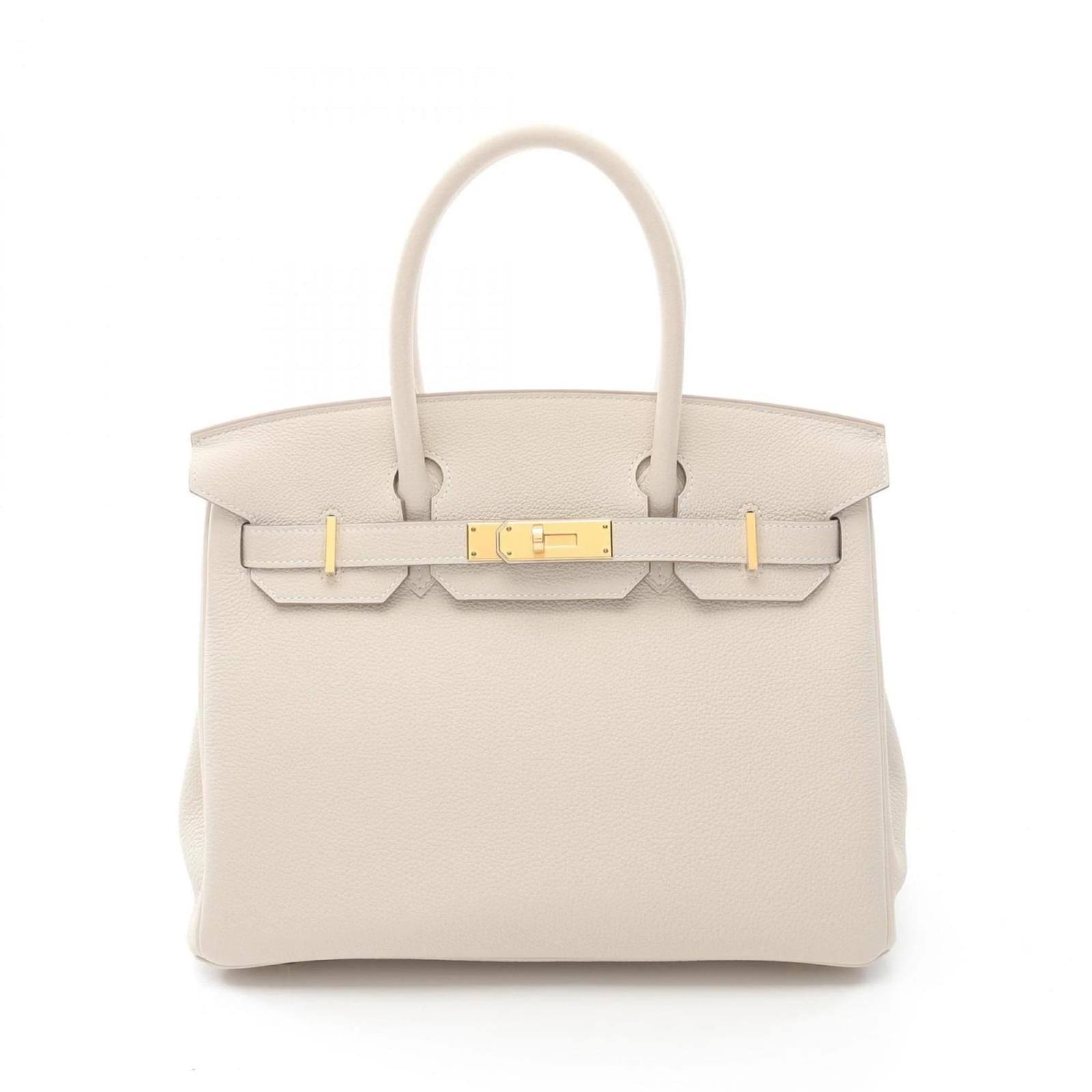 Hermès Hermes Birkin 30 Handbag in White Togo Leather  ref.2321783