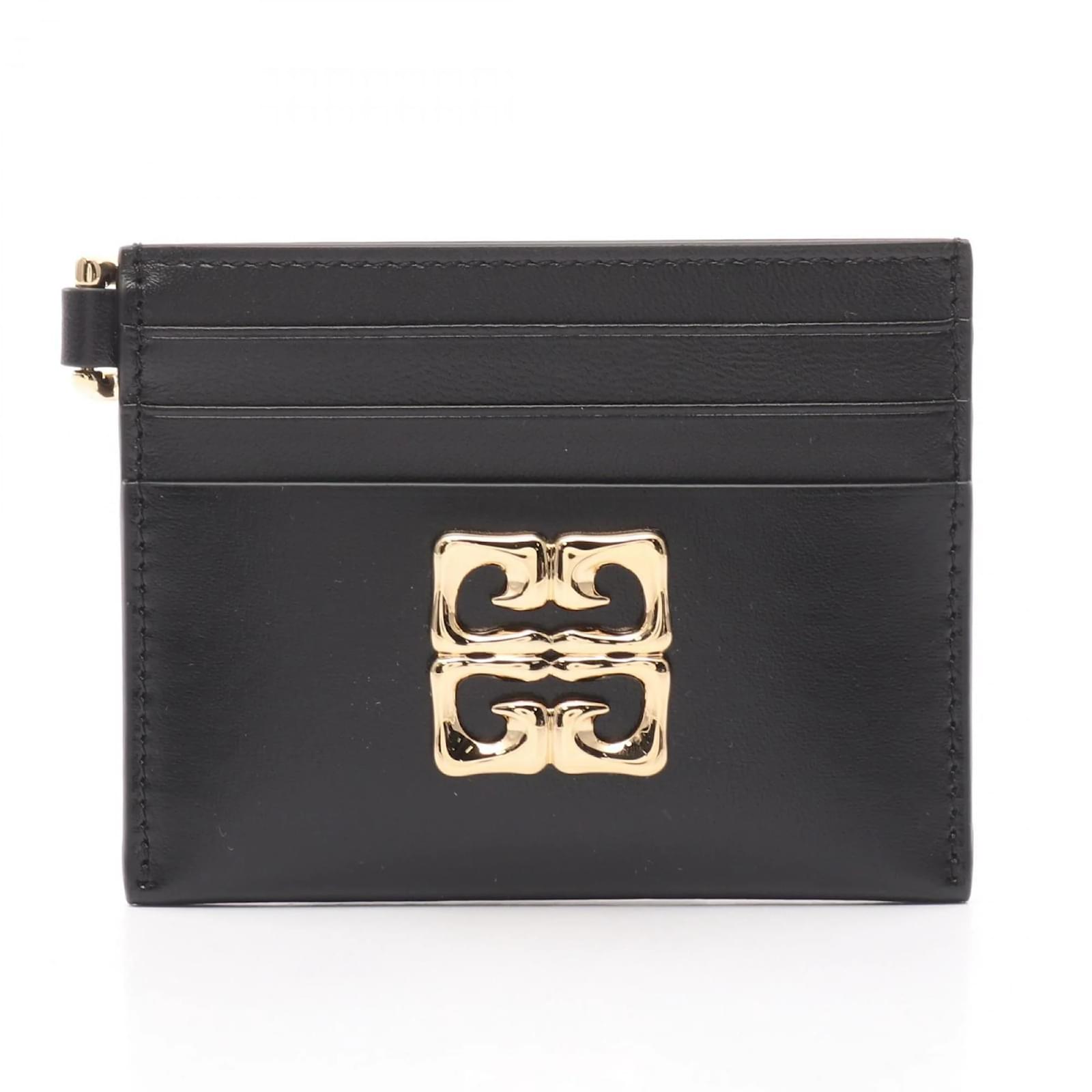 Givenchy 4G Liquid Card Holder Black Leather  ref.2321710