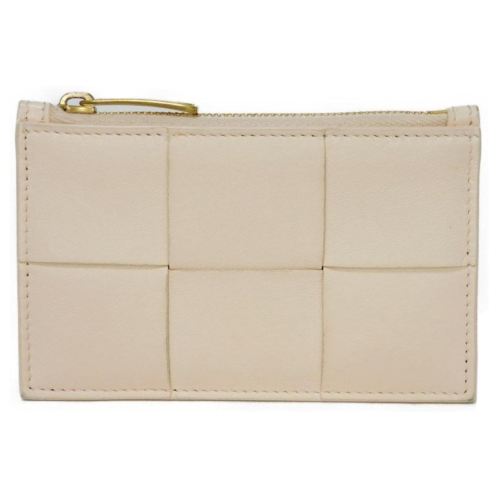 Bottega Veneta Cassette Card Coin Case Pink Pony-style calfskin Lambskin  ref.2321614
