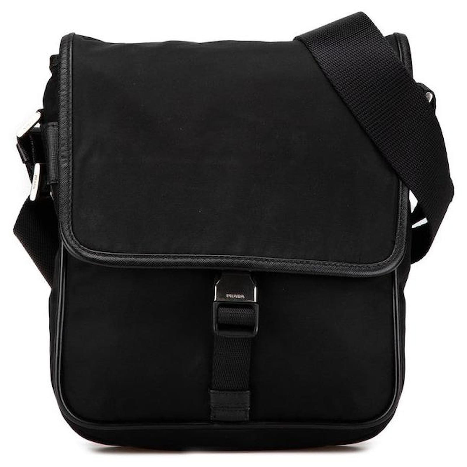 Prada Nylon Logo Shoulder Bag V167 Black  ref.2321574