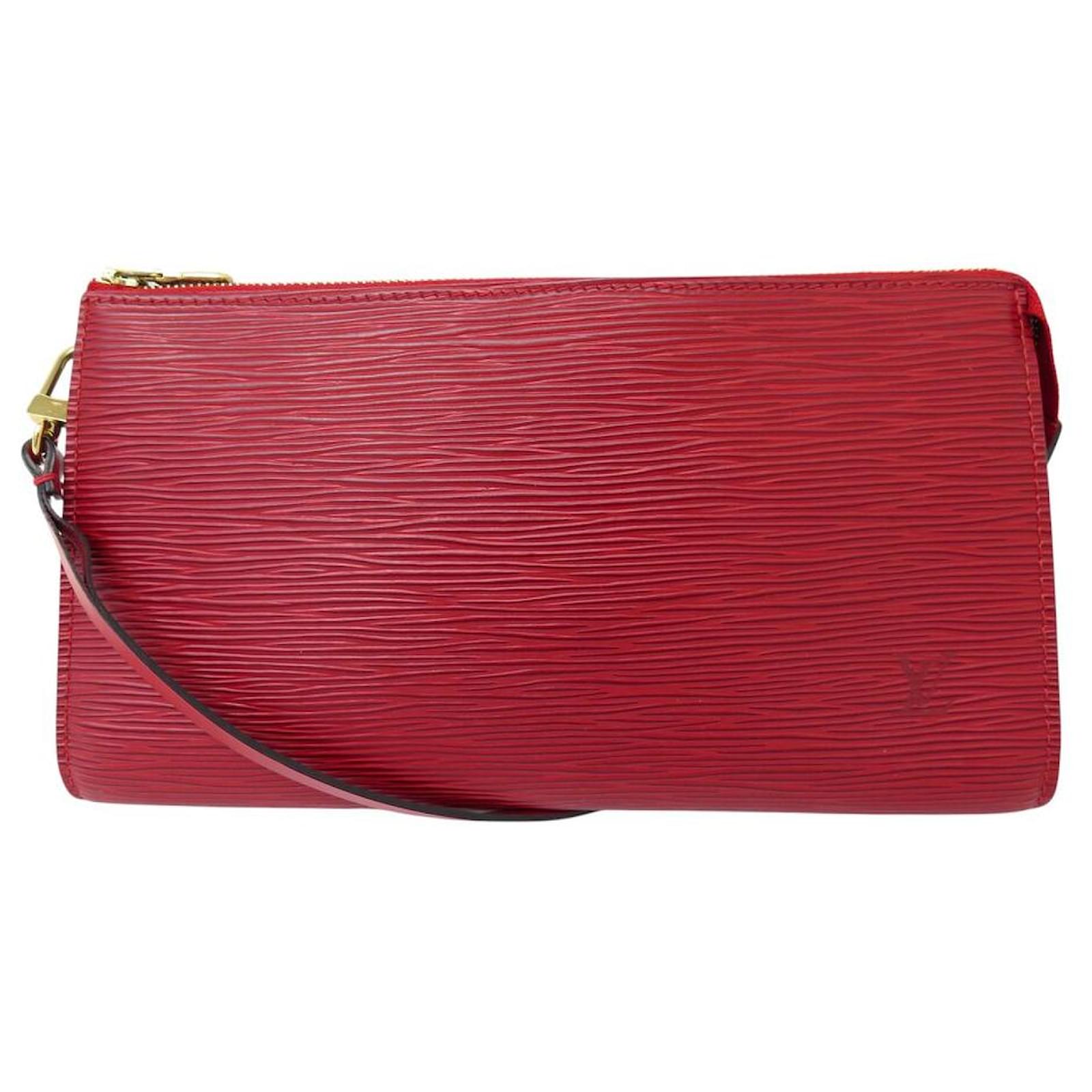 NINE VINTAGE LOUIS VUITTON HAND BAG ACCESSORIES CLUTCH EPI LEATHER M51957 Red  ref.2165133