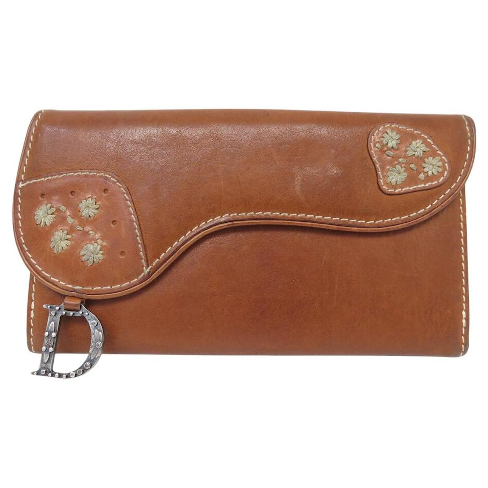 CHRISTIAN DIOR SADDLE CAMEL LEATHER WALLET  ref.2165125