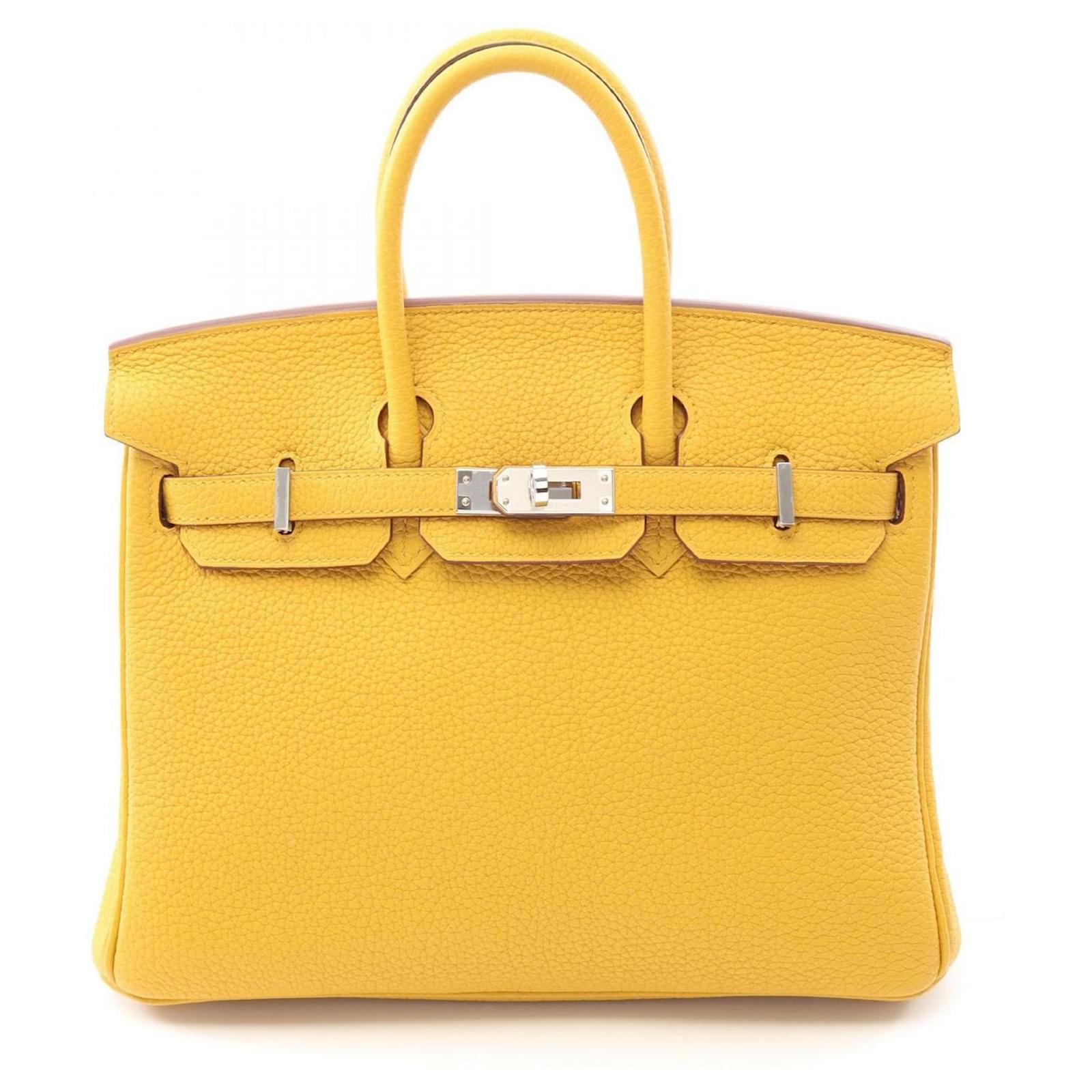 Hermès Hermes Birkin 25 Handbag in Yellow Togo Leather  ref.2321299