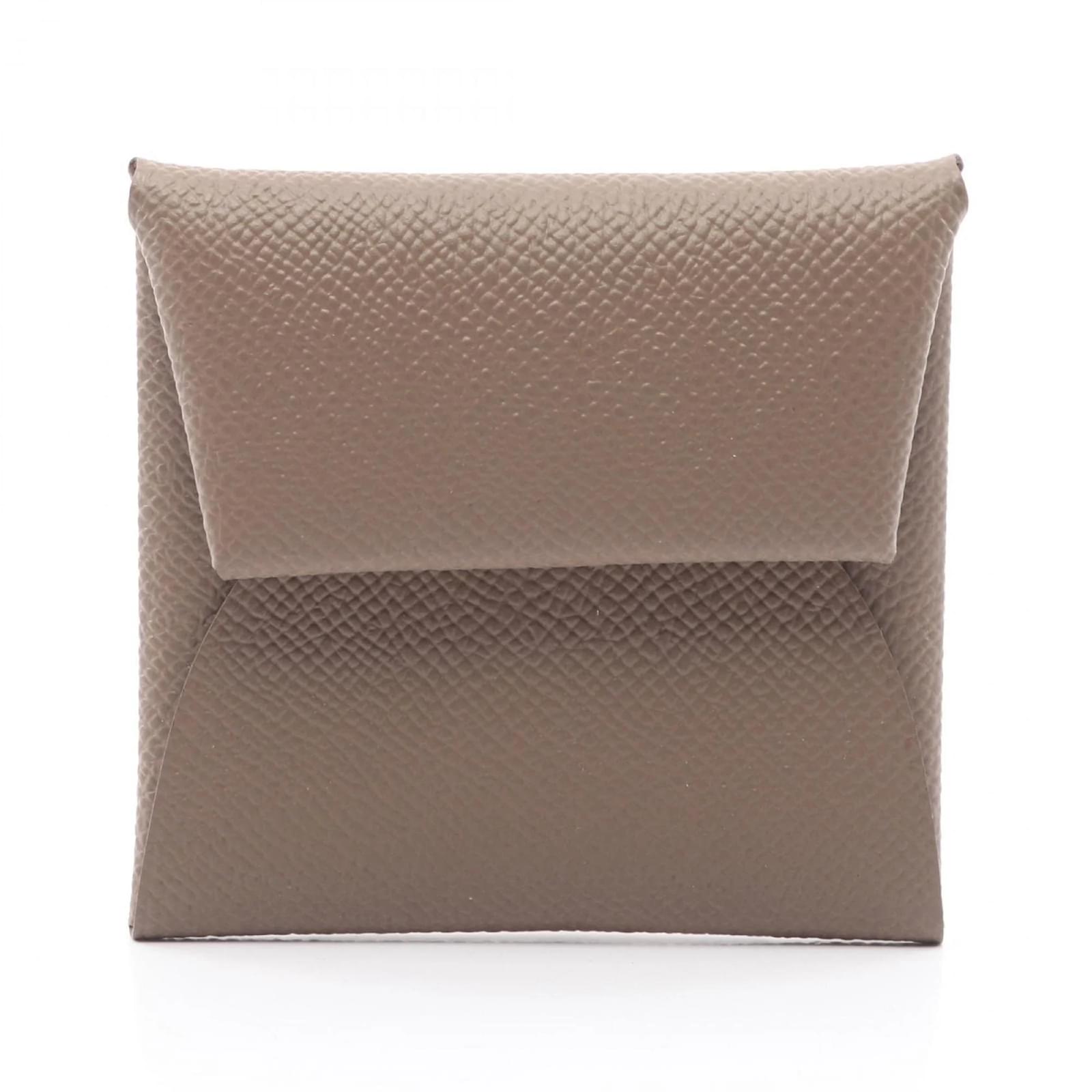 Hermès Hermes Bastia Coin Case in Epsom Leather Brown Taupe  ref.2321166
