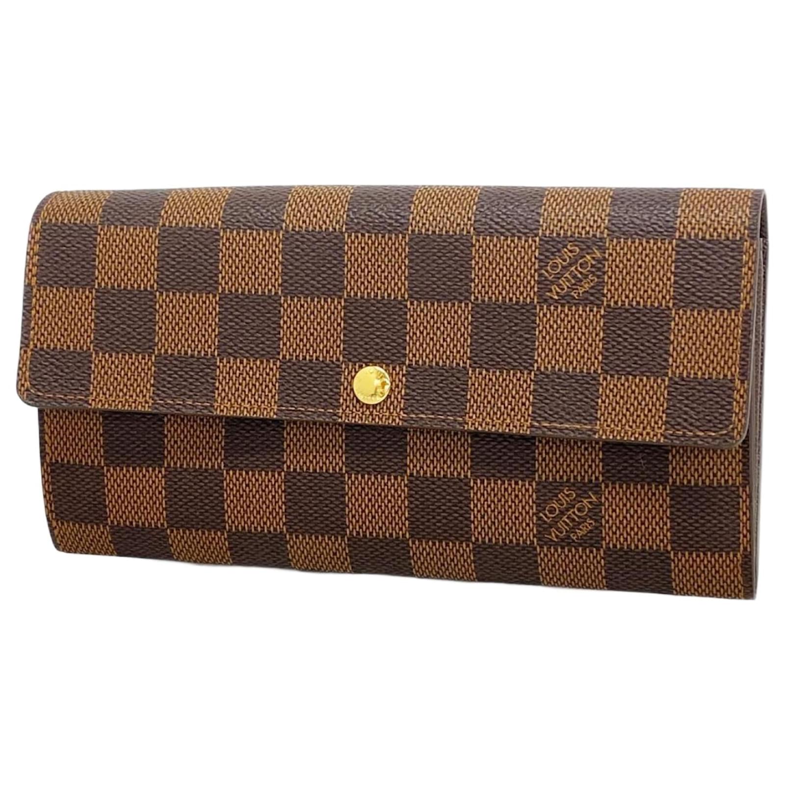 Sarah Louis Vuitton Long Wallet in Ebene Damier ebene  ref.2321072