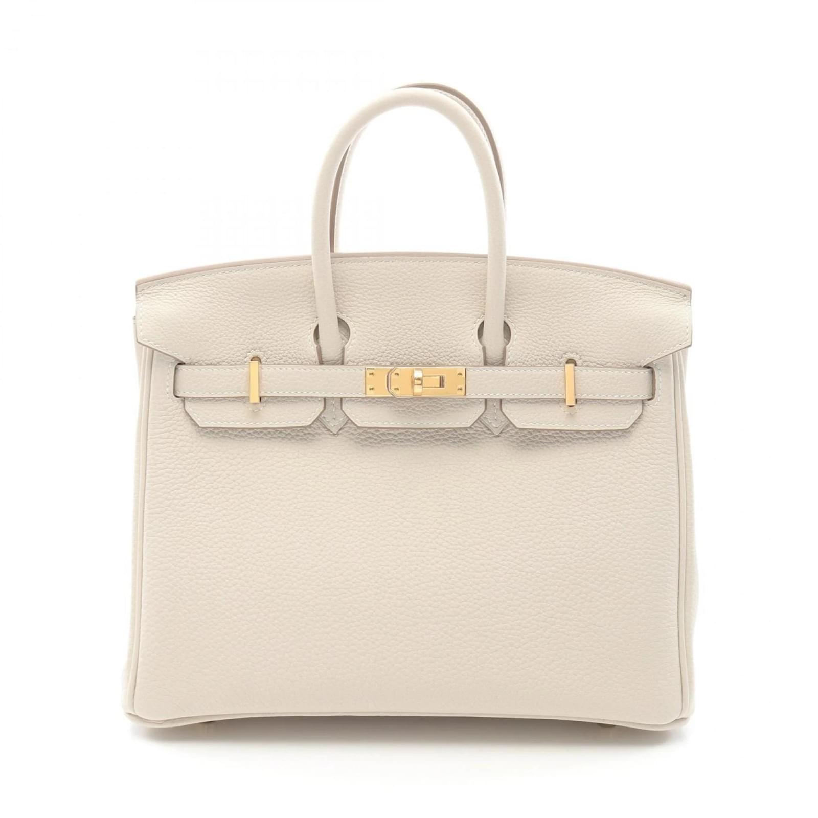 Hermès Hermes Birkin 25 Handbag in Ivory Togo Leather Cream  ref.2320990