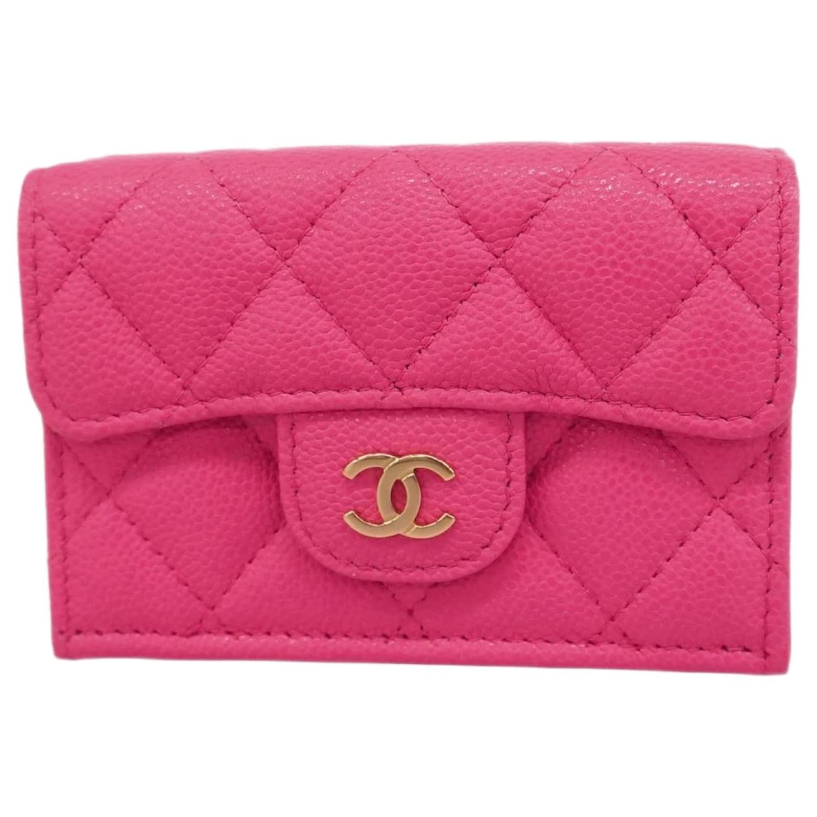 Chanel Pink Tri-fold Wallet  ref.2320939