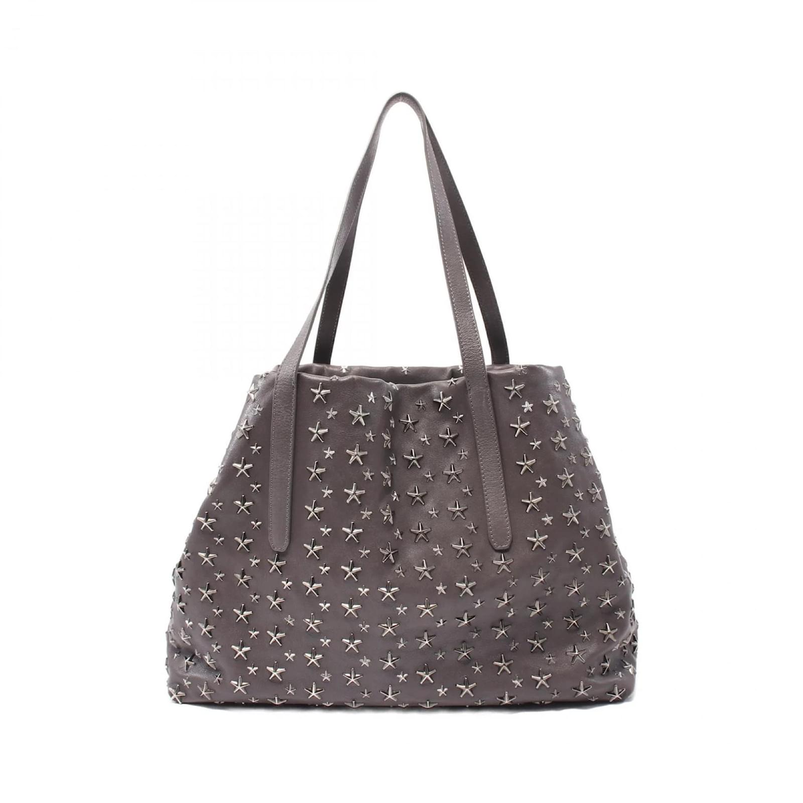 Jimmy Choo Gray Leather Tote Bag Brown  ref.2320903
