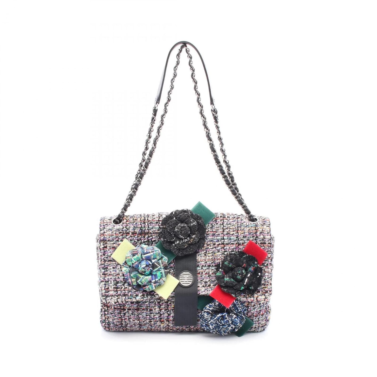 Chanel Camellia Multi-Color Shoulder Bag Multiple colors Leather Cloth  ref.2320854