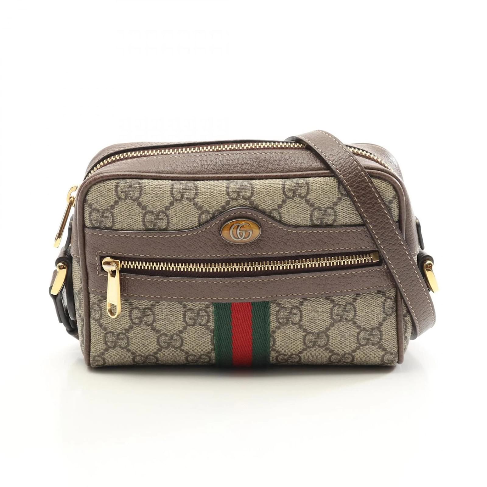 GUCCI Ophidia Shoulder Bag Multiple colors Beige Leather Plastic  ref.2320804