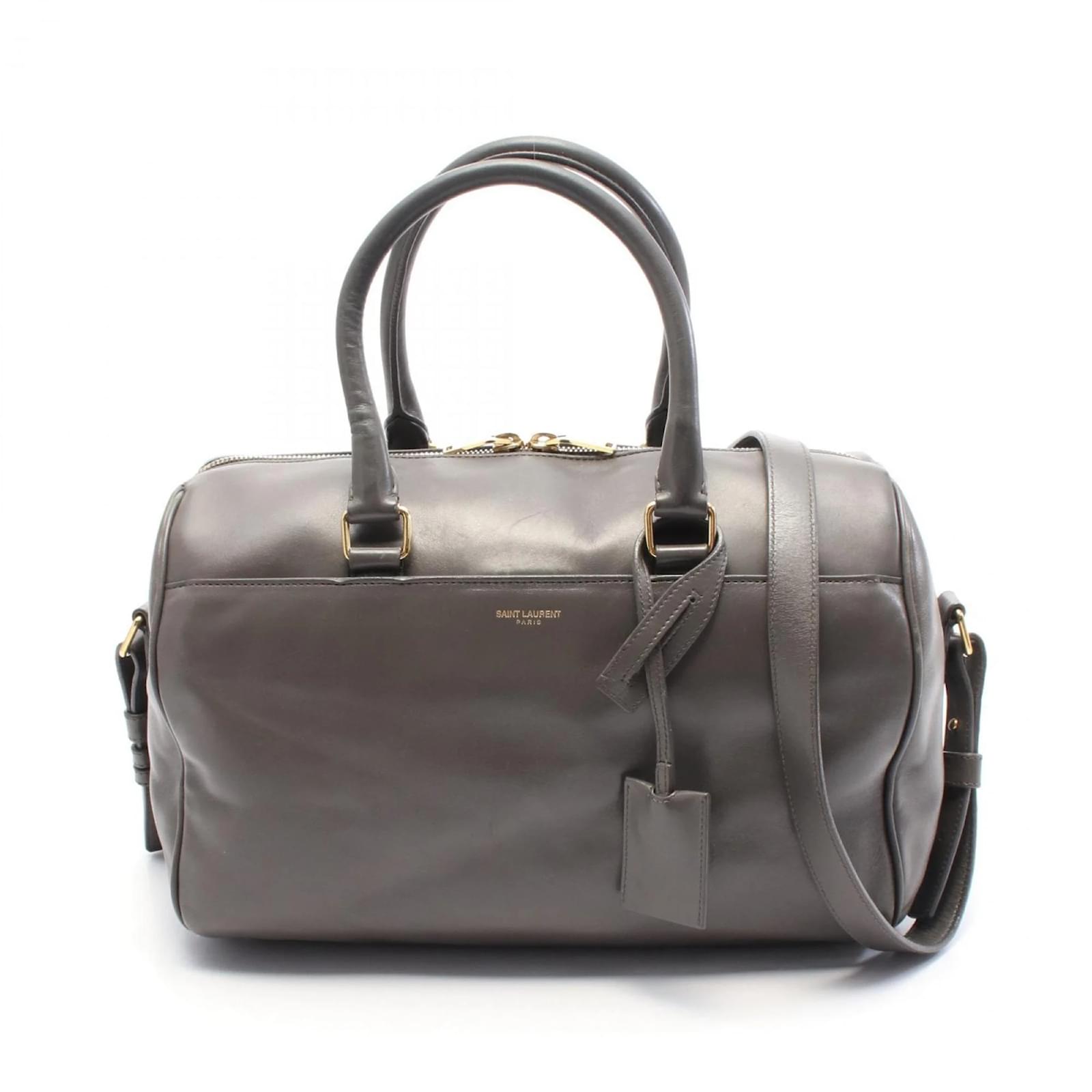 Saint Laurent Classic Duffle 6 Handbag Brown Leather  ref.2320771
