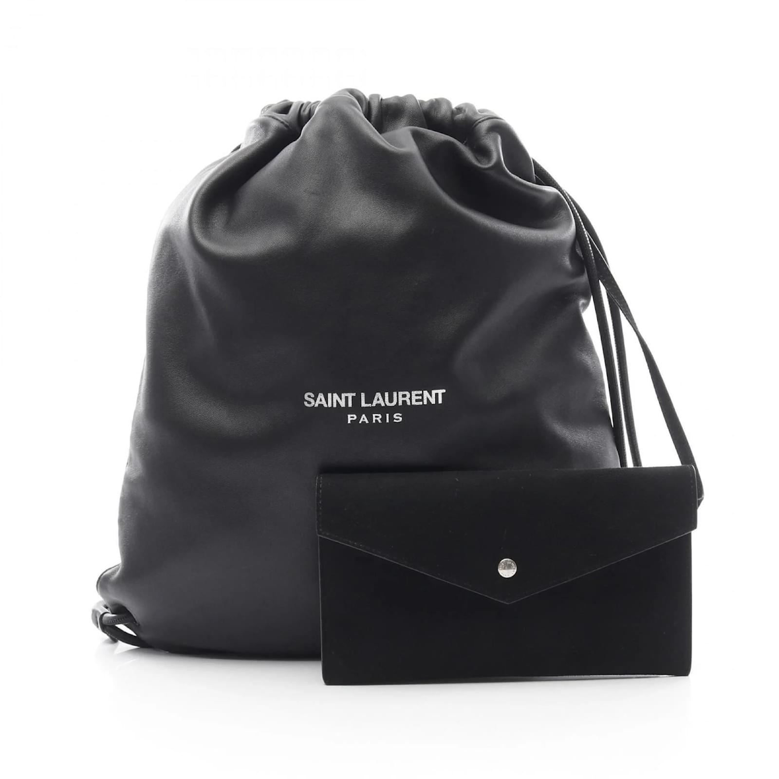 Saint Laurent Teddy Backpack Black Leather  ref.2320737
