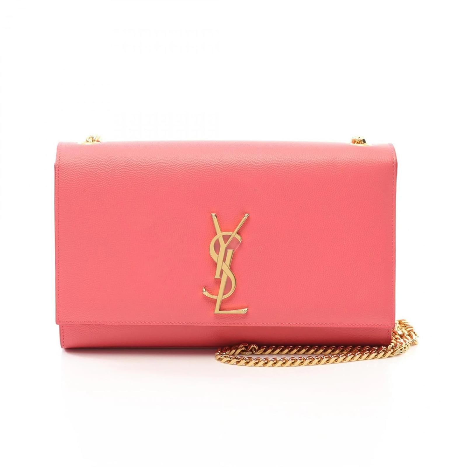 Saint Laurent Kate Shoulder Bag Pink Leather  ref.2320721