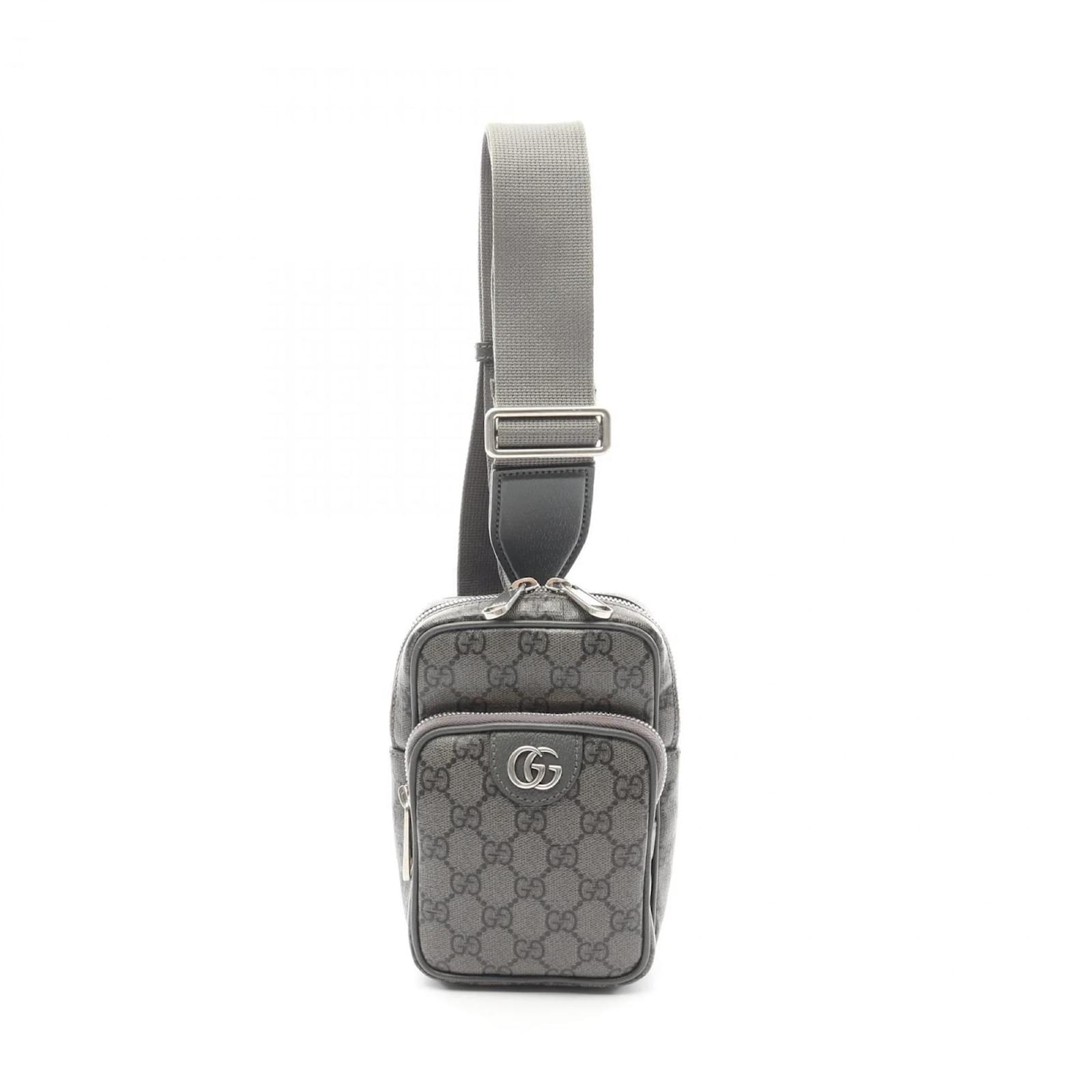 Gucci GG Marmont Supreme Waist Bag Brown Leather Plastic  ref.2320693