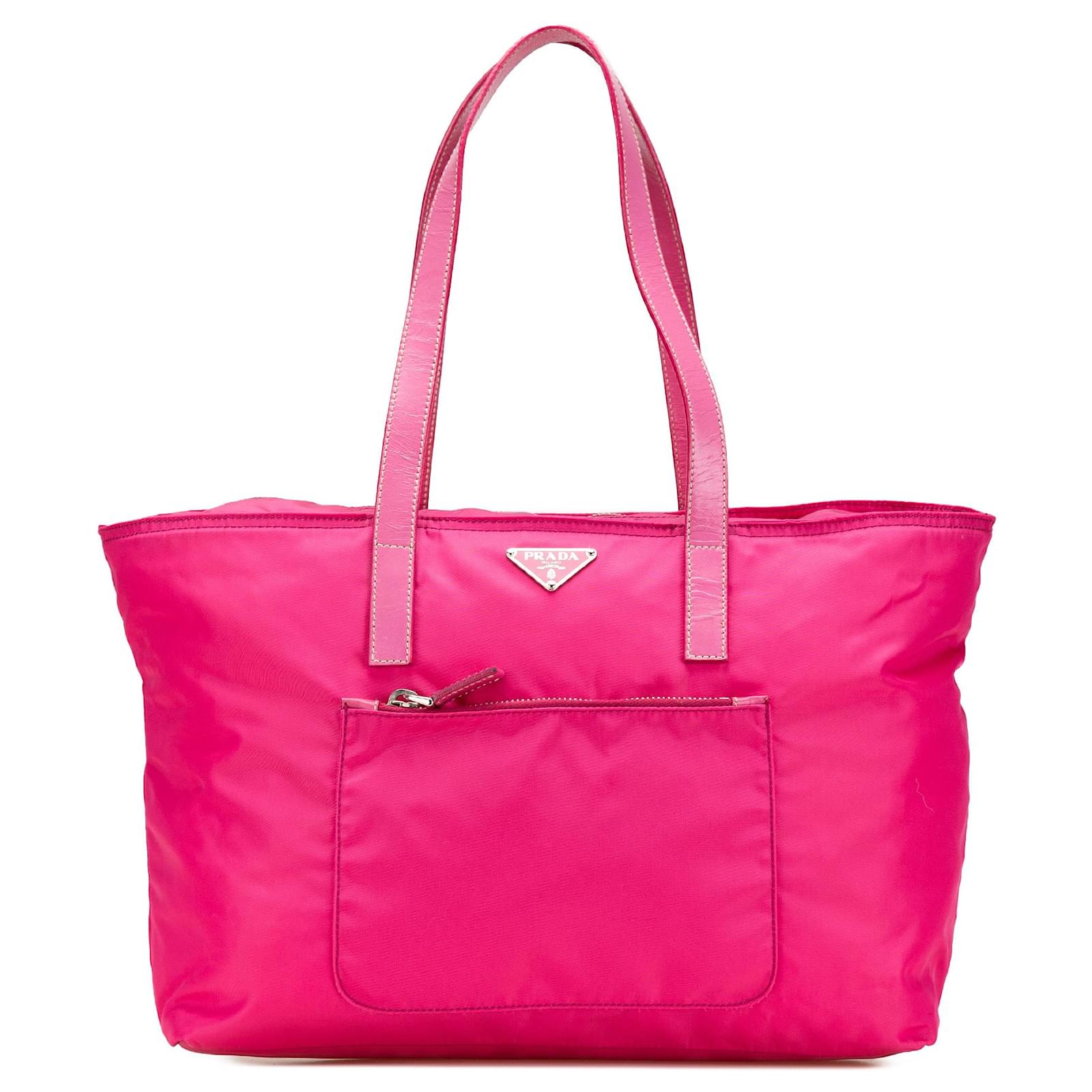 Prada Pink Tessuto Zip Tote Nylon Cloth  ref.2320603
