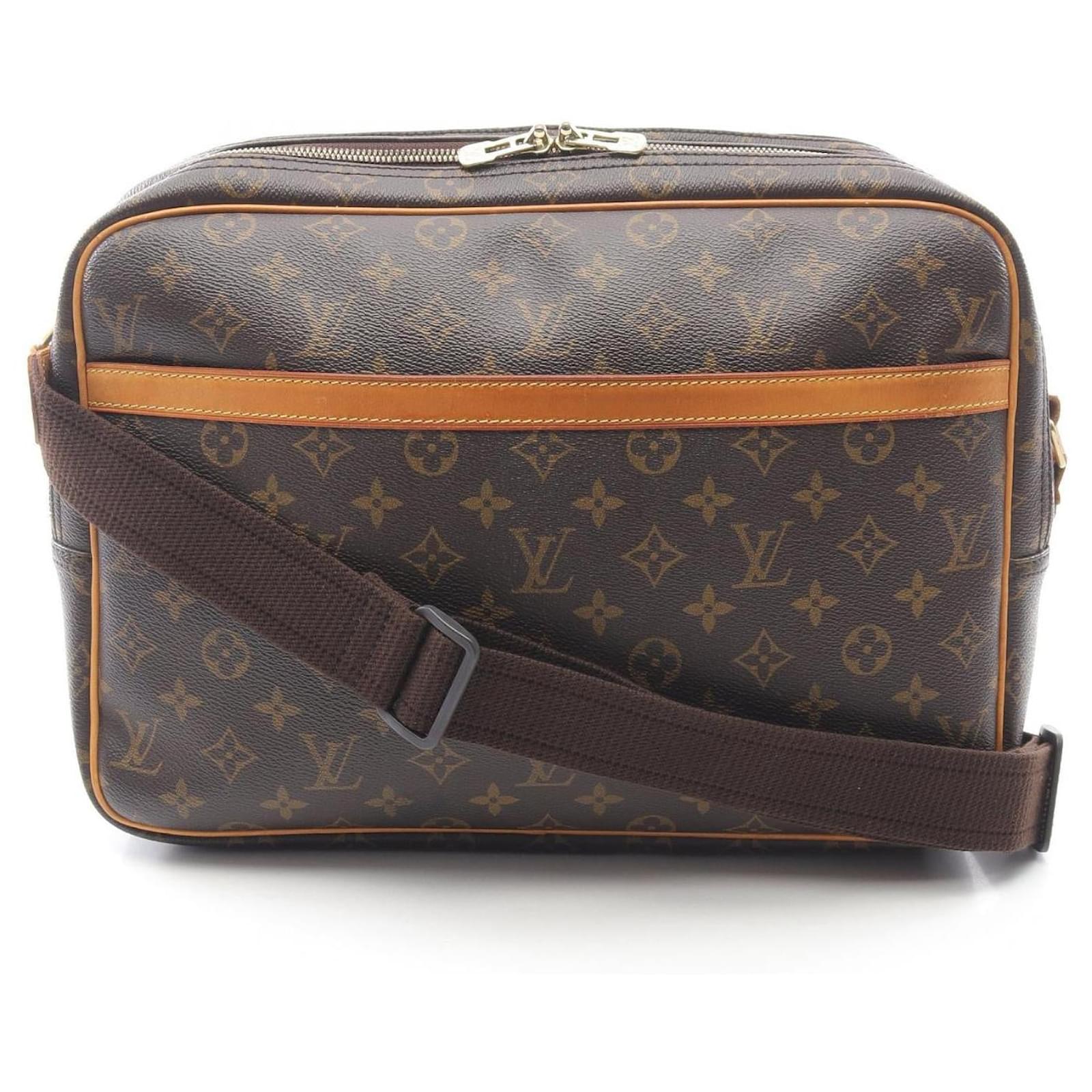 Louis Vuitton Reporter GM Monogram Shoulder Bag Brown Cloth  ref.2324106