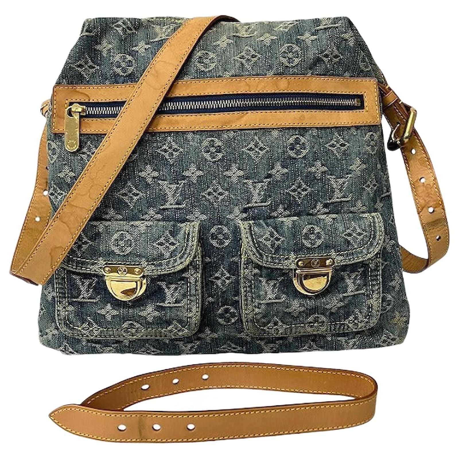 Louis Vuitton Baggy GM Monogram Shoulder Bag Blue Cloth  ref.2324067