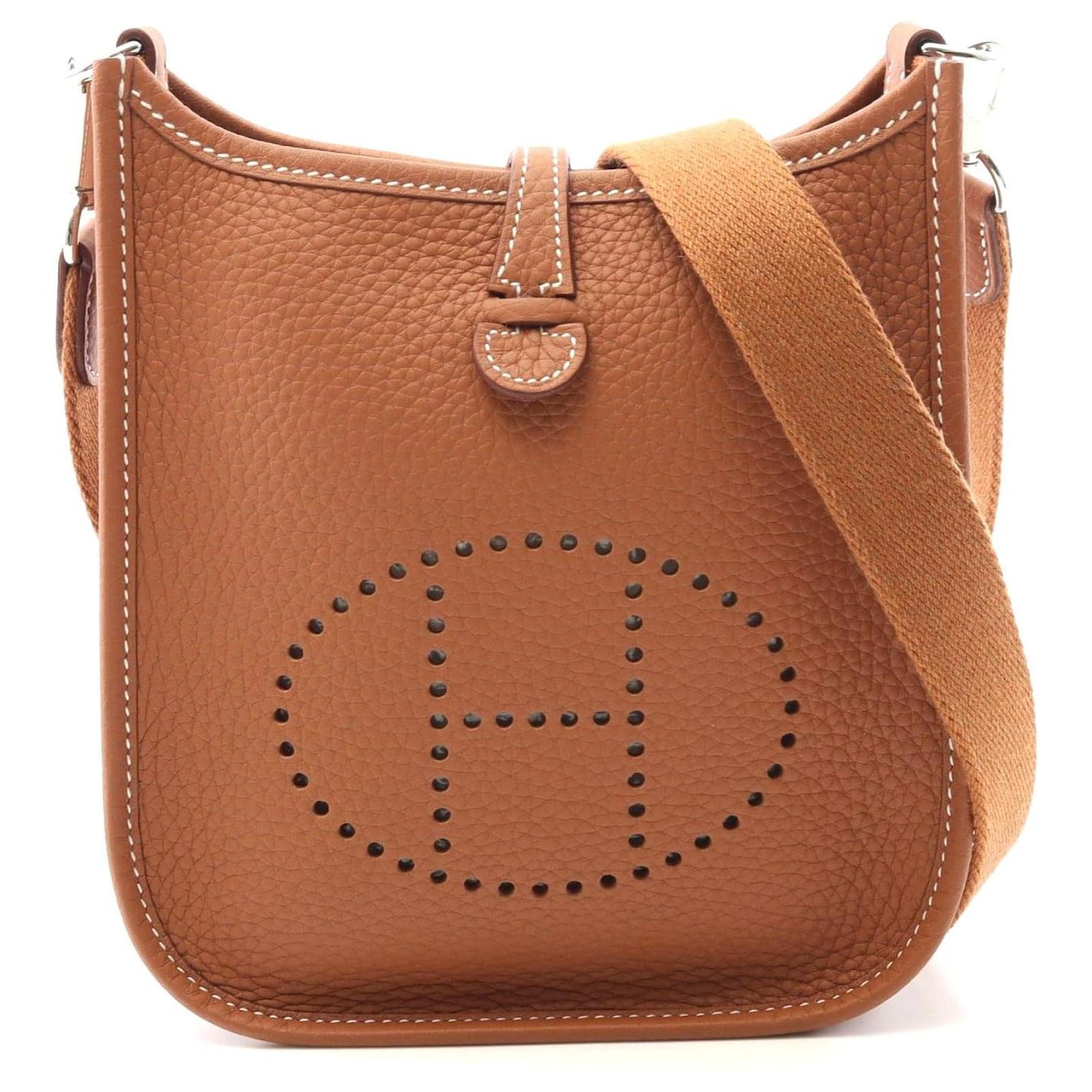 Hermès Hermes Evelyne TPM Leather Shoulder Bag Brown Pony-style calfskin  ref.2323991