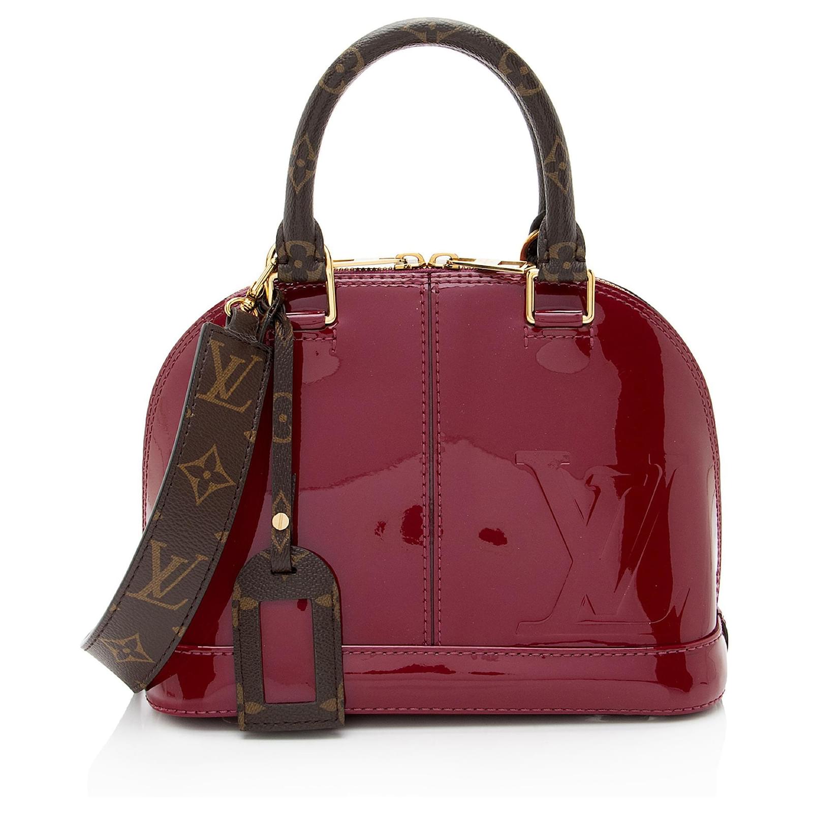 Louis Vuitton Miroir Vernis Alma BB Satchel Pink Leather  ref.2323980