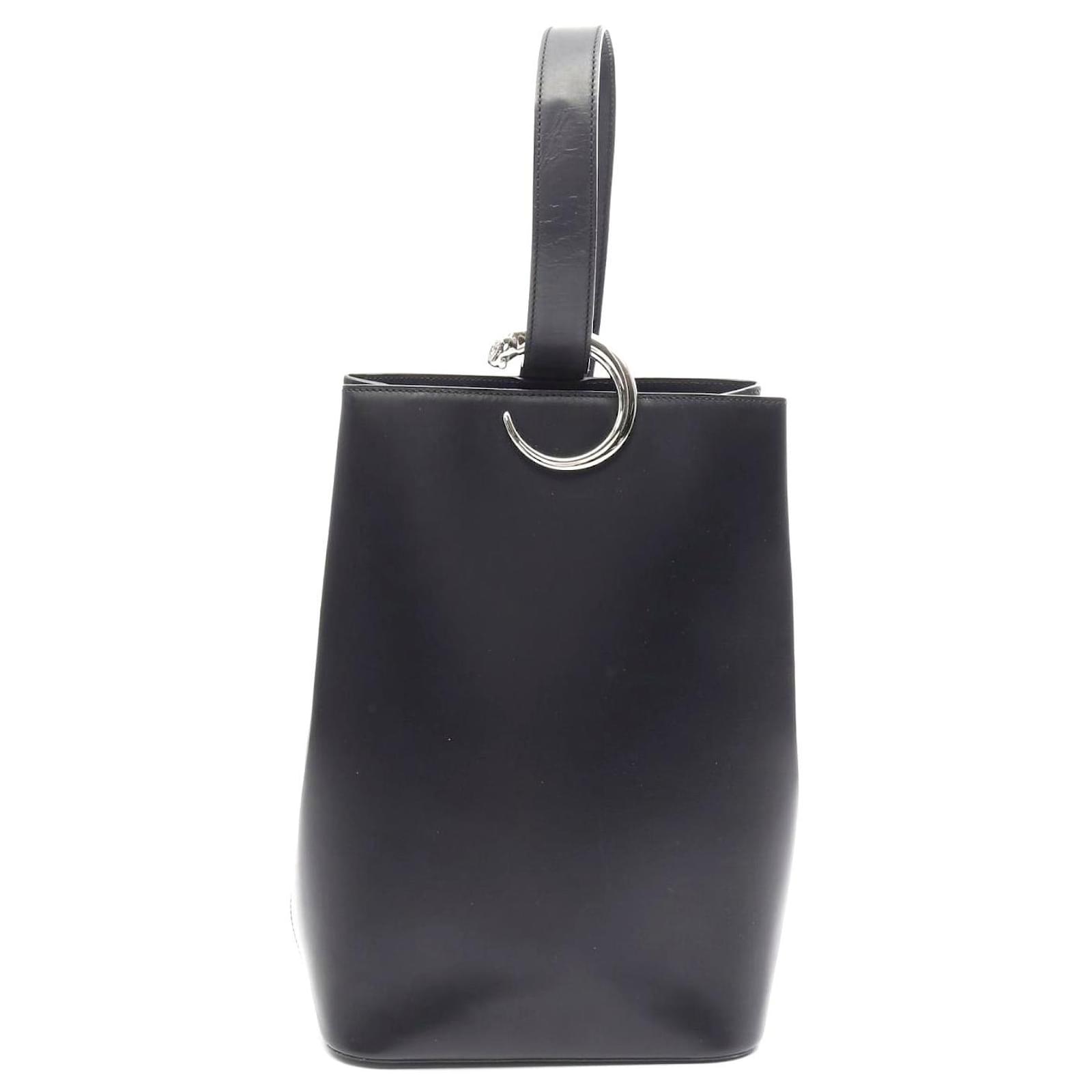 Cartier Panthere Leather Shoulder Bag Black Pony-style calfskin  ref.2323966