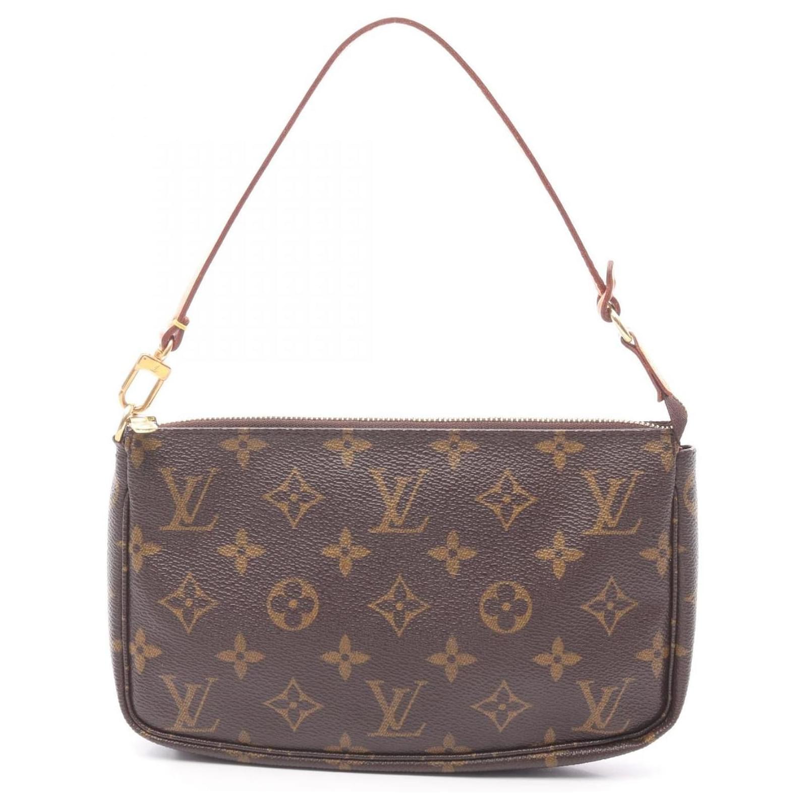 Louis Vuitton Pochette Accessoires Monogram Handbag Brown Cloth  ref.2323931