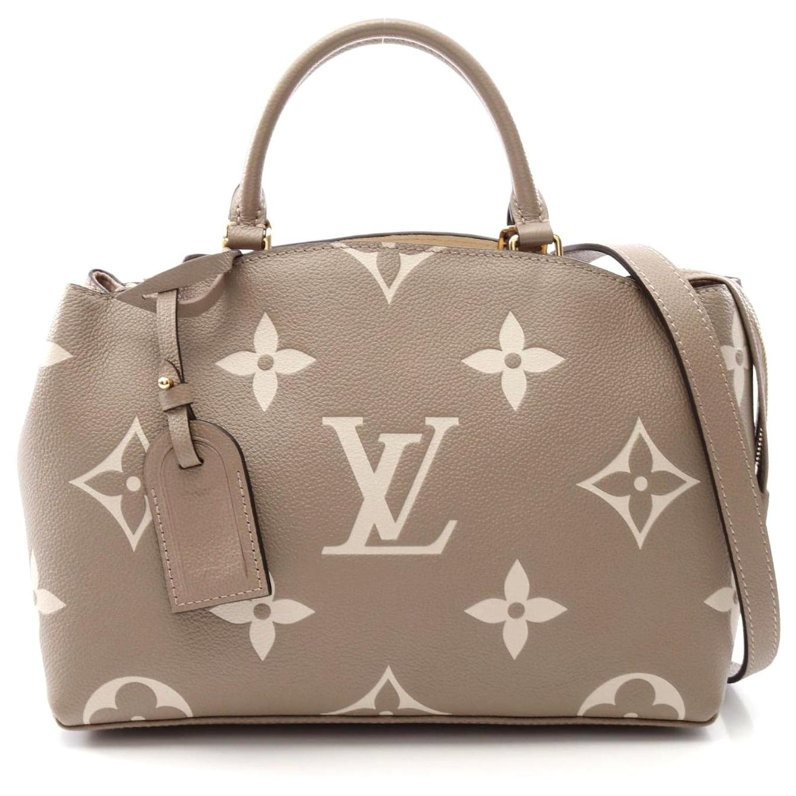 Louis Vuitton Monogram Empreinte Leather Petit Palais PM Handbag Brown Beige Pony-style calfskin  ref.2323928