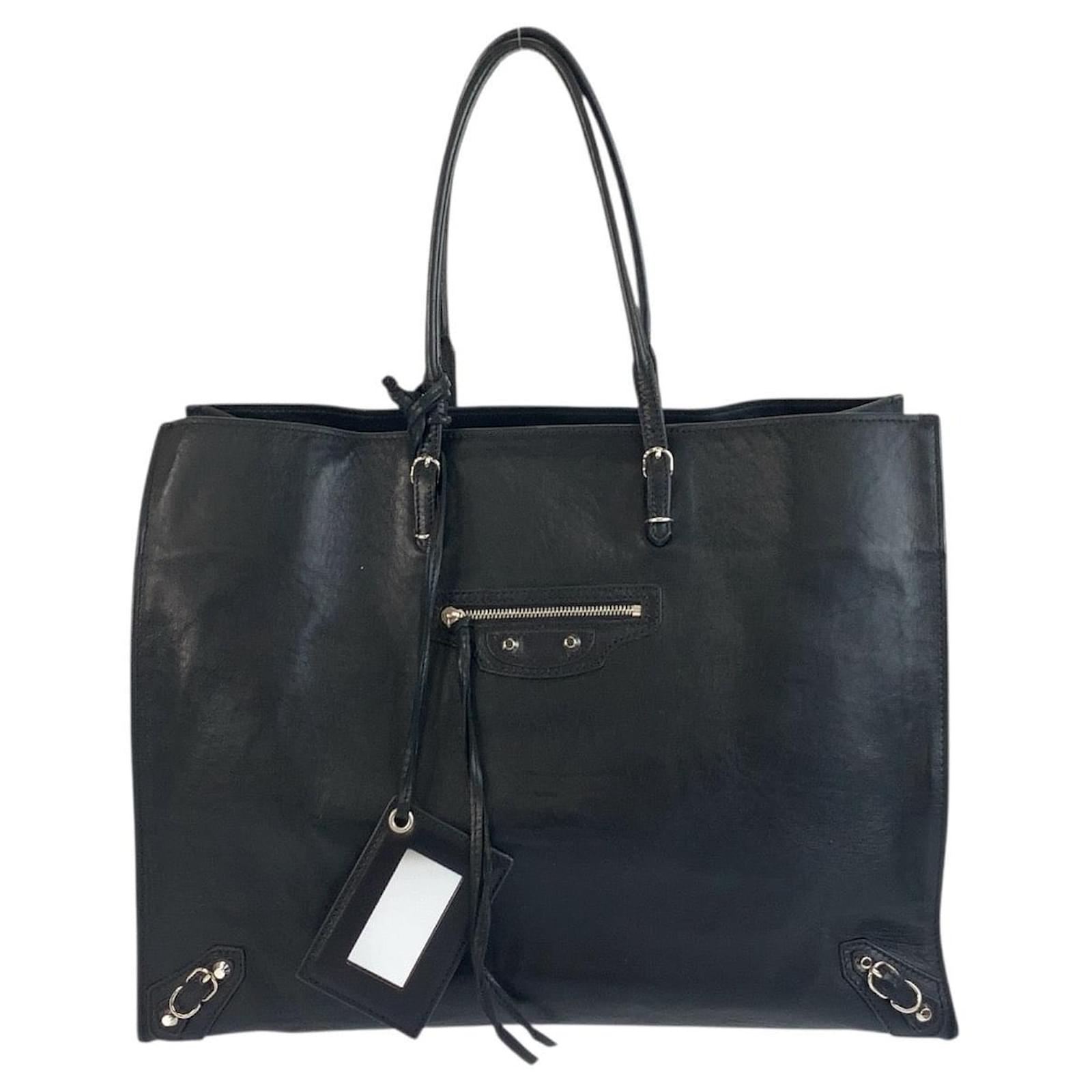 Balenciaga Papier Leather 2way Bag Black  ref.2323807