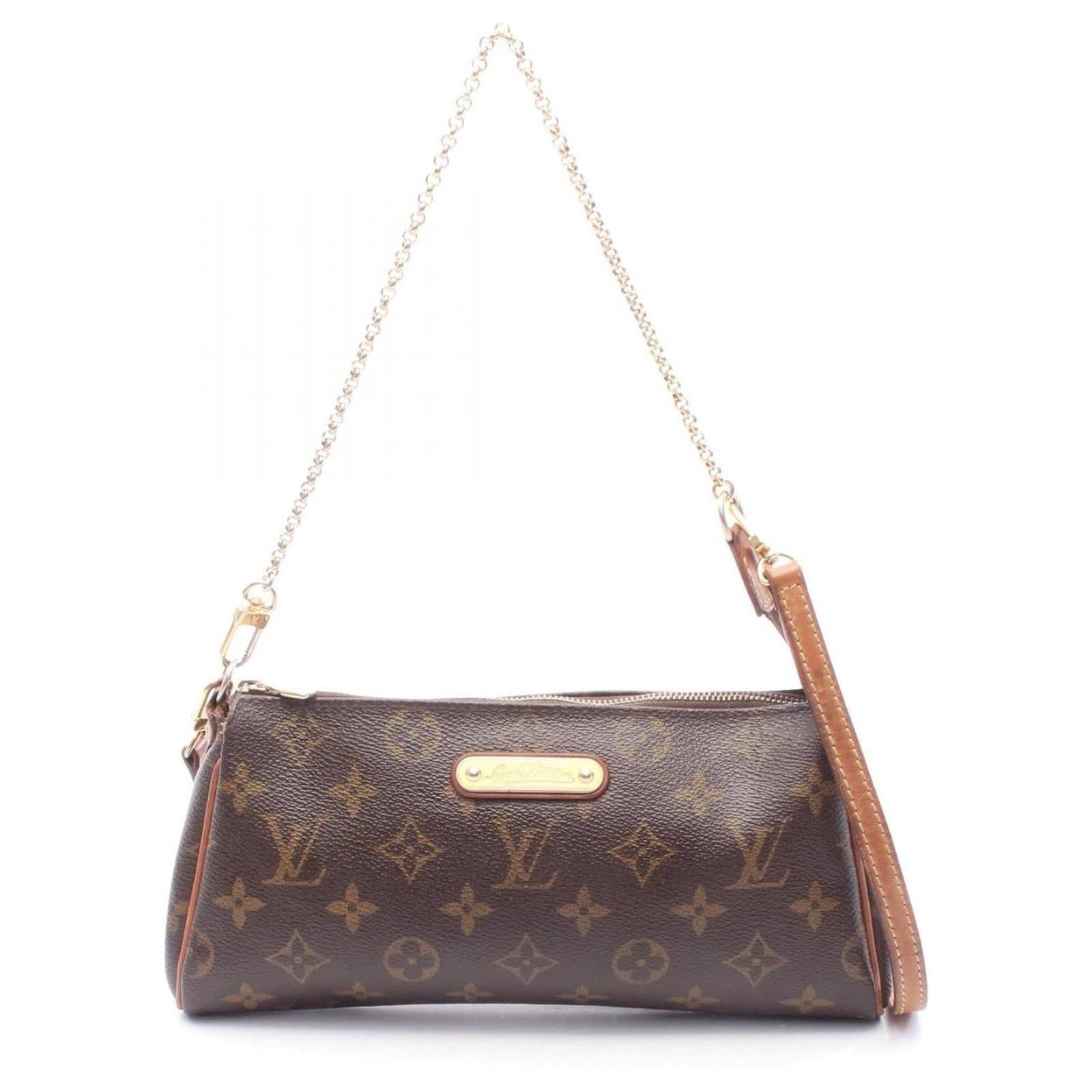 Louis Vuitton Eva Monogram Shoulder Bag Metallic Bronze Cloth  ref.2323782