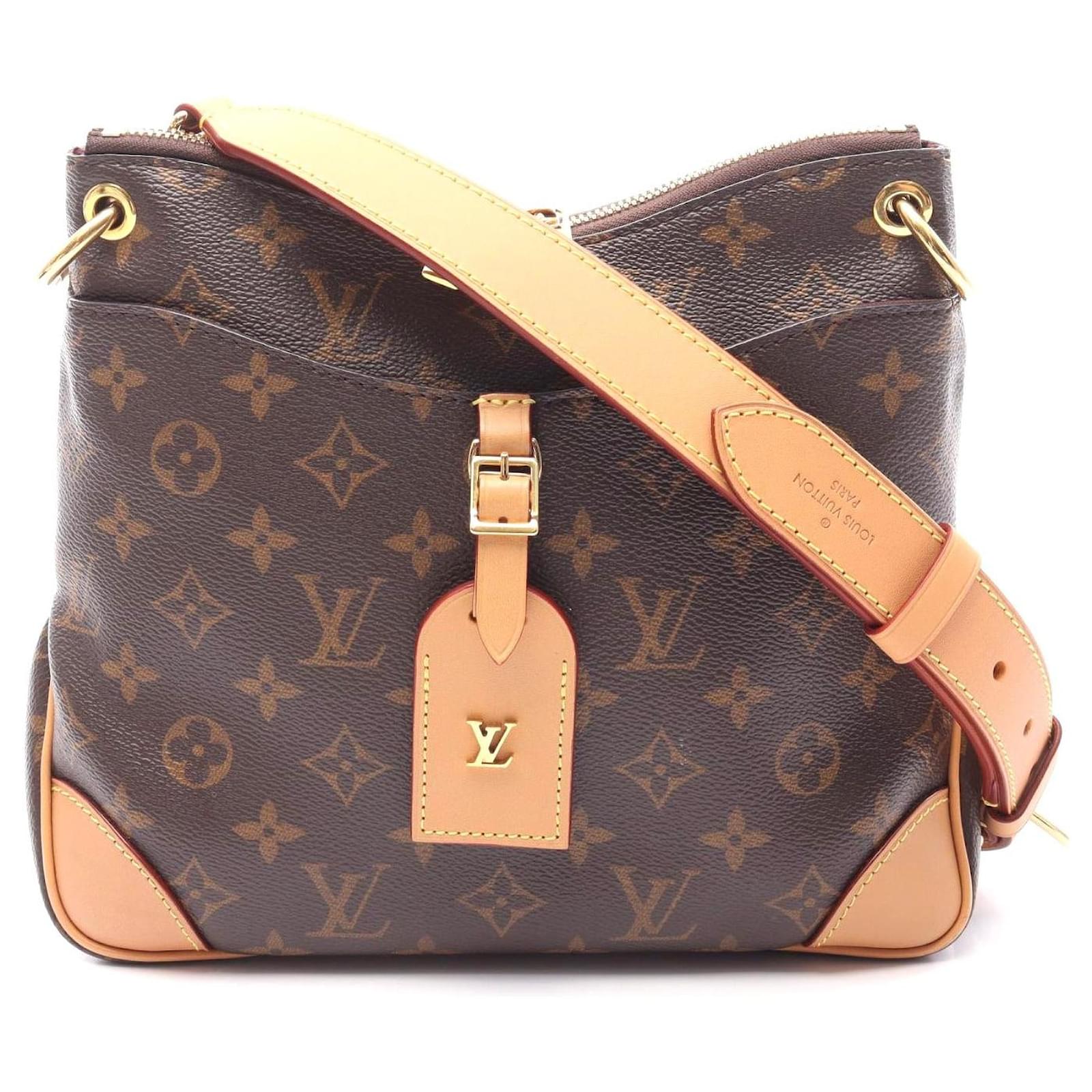 Louis Vuitton Odeon NM PM Shoulder Bag Brown Cloth  ref.2323727
