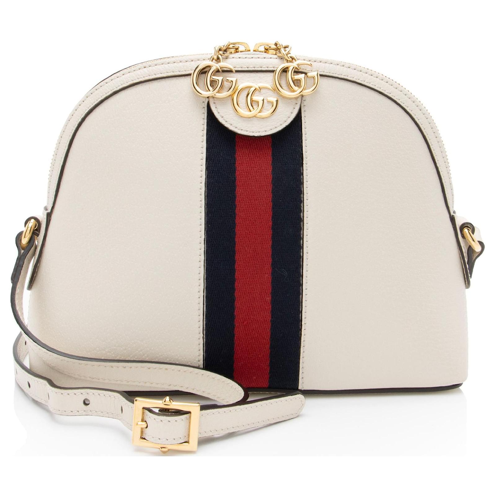 Gucci Leather Ophidia Dome Small Shoulder Bag White  ref.2323645