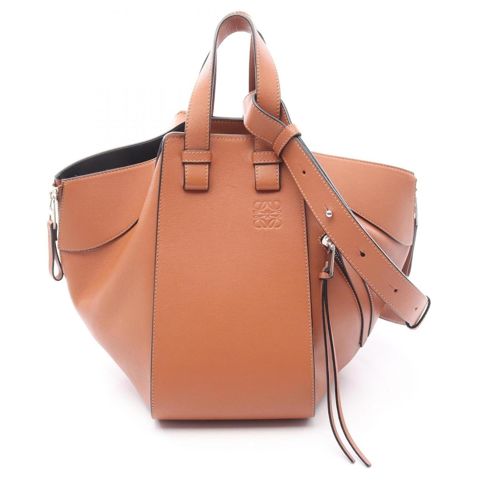 Loewe HAMMOCK SMALL Leather Handbag Brown  ref.2323637