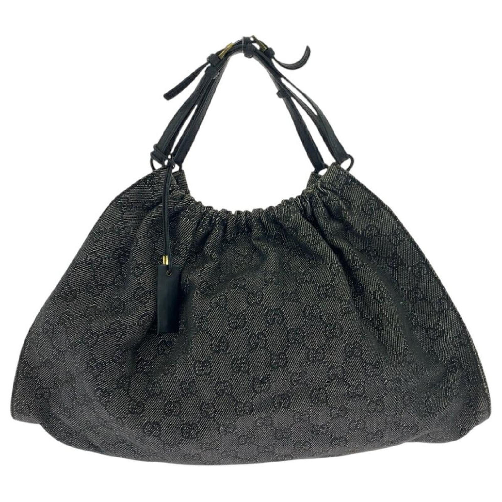Gucci 76554 Canvas Tote Bag Grey Cloth  ref.2323525