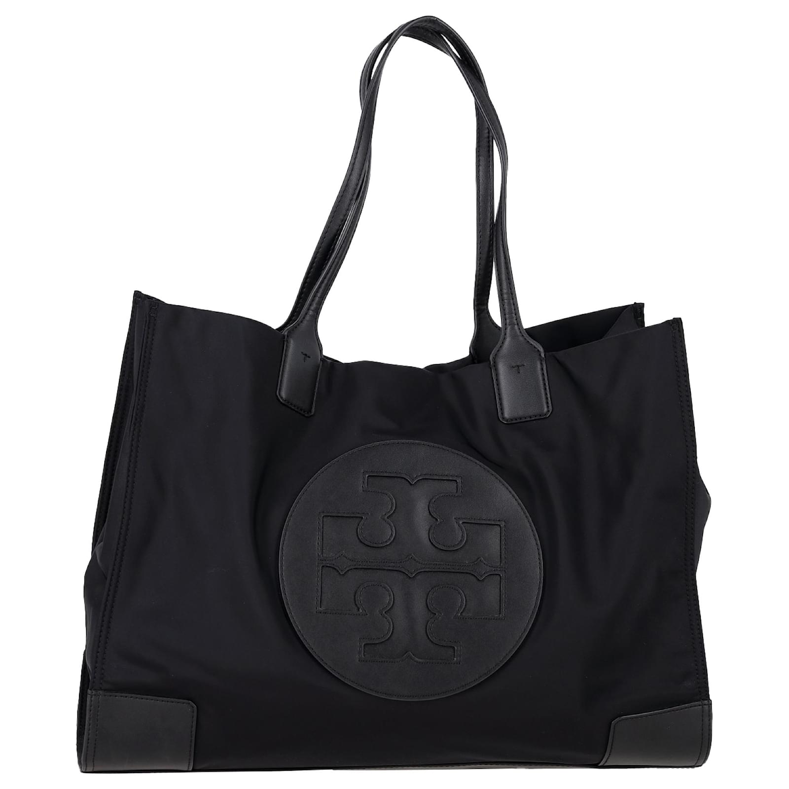  Tory Burch Ella Tote Bag in Black Nylon   ref.2323476