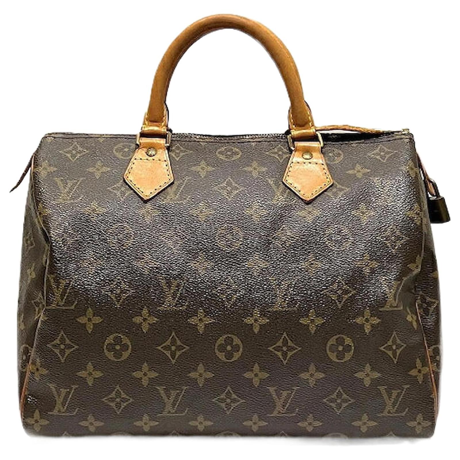 Louis Vuitton Speedy 30 Monogram Handbag Brown Cloth  ref.2323342