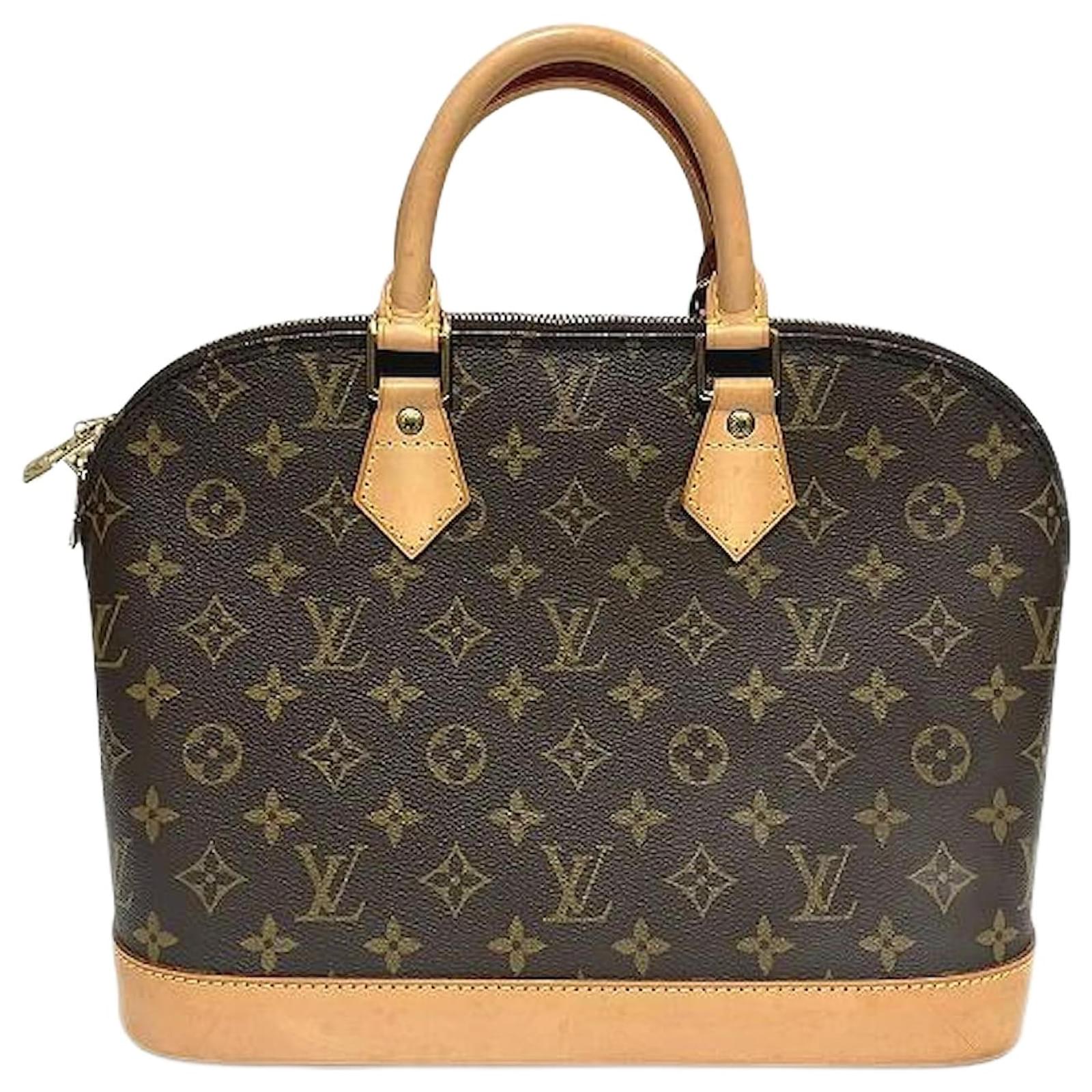 Louis Vuitton Alma Monogram Handbag Brown Cloth  ref.2323318
