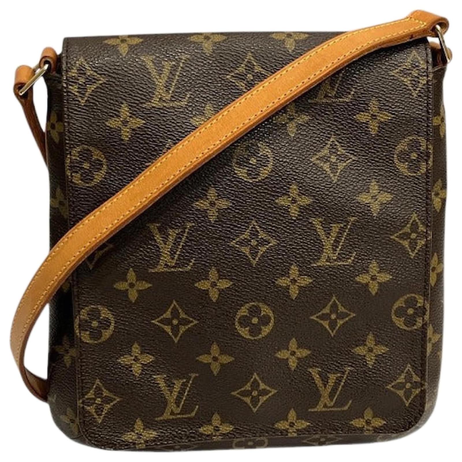 Louis Vuitton Musette Salsa Monogram Shoulder Bag Brown Cloth  ref.2323280
