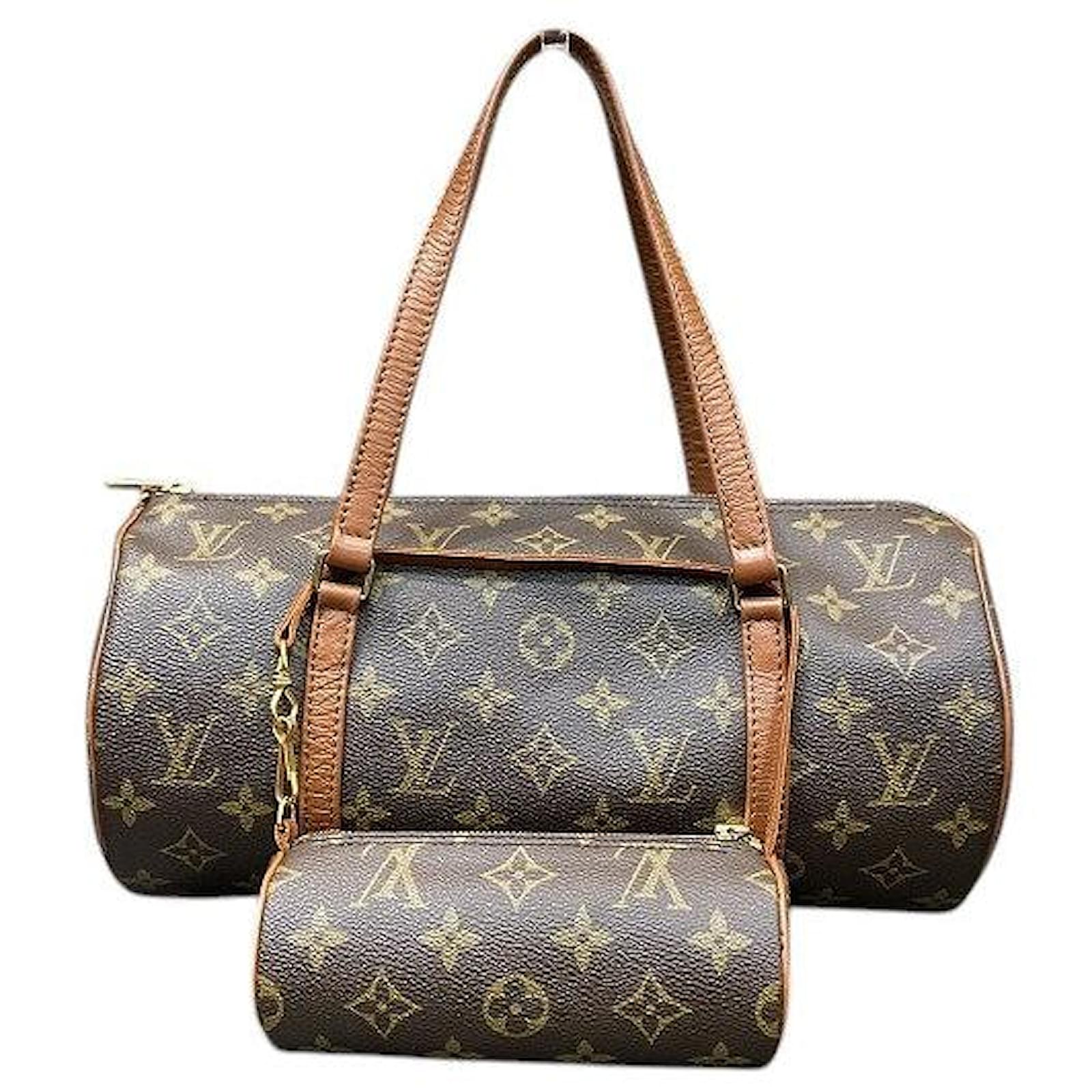 Louis Vuitton Papillon Monogram Handbag Brown Cloth  ref.2323255