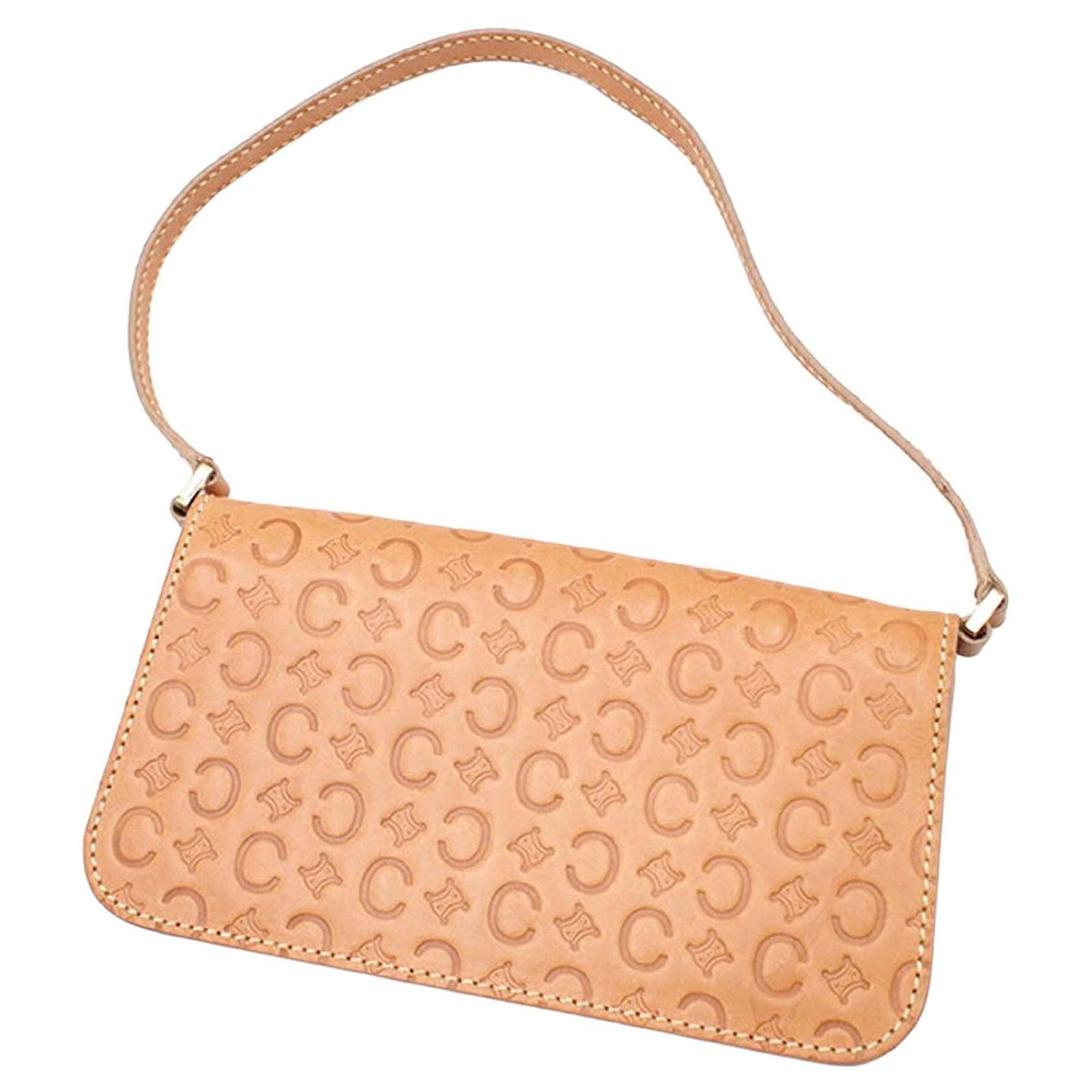 Céline Celine Brown C Macadam Leather Pochette Caramel Pony-style calfskin  ref.2320527