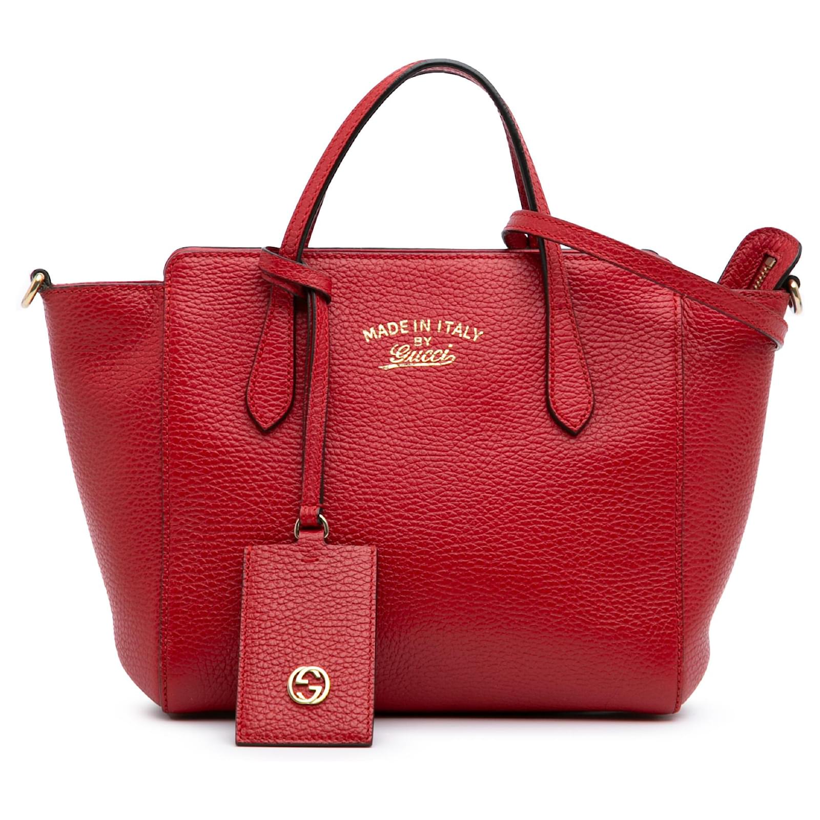 Gucci Red Mini Leather Swing Satchel Pony-style calfskin  ref.2320505