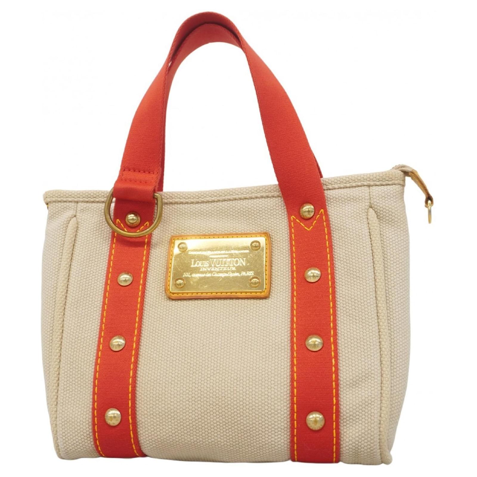 Louis Vuitton Handbag Antigua Cabas PM M40038 Red Beige  ref.2253737