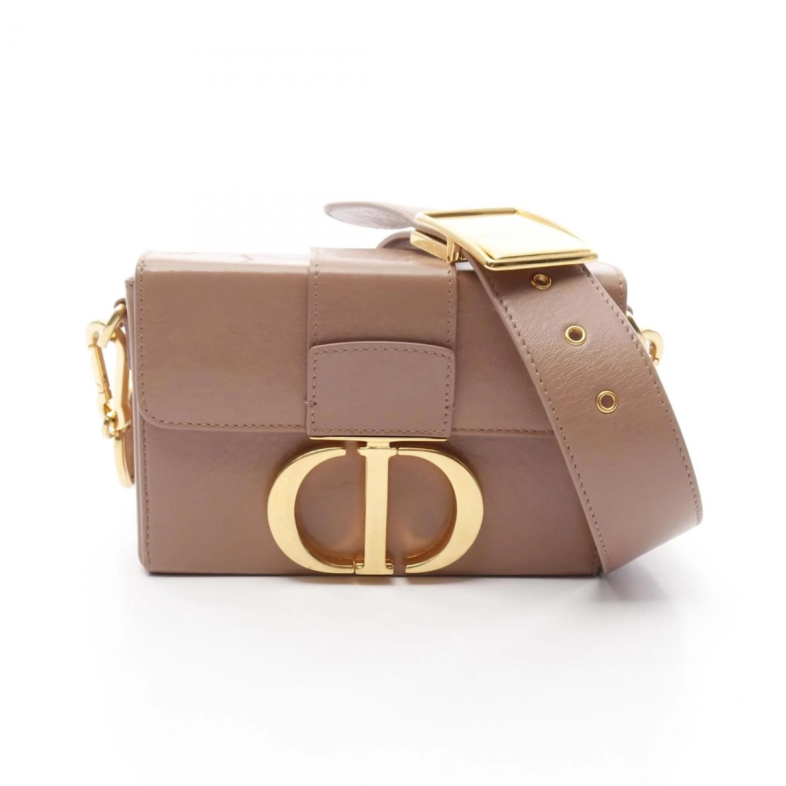 Christian Dior 30 MONTAIGNE Montaigne Box Shoulder Bag Pink Leather  ref.2320367