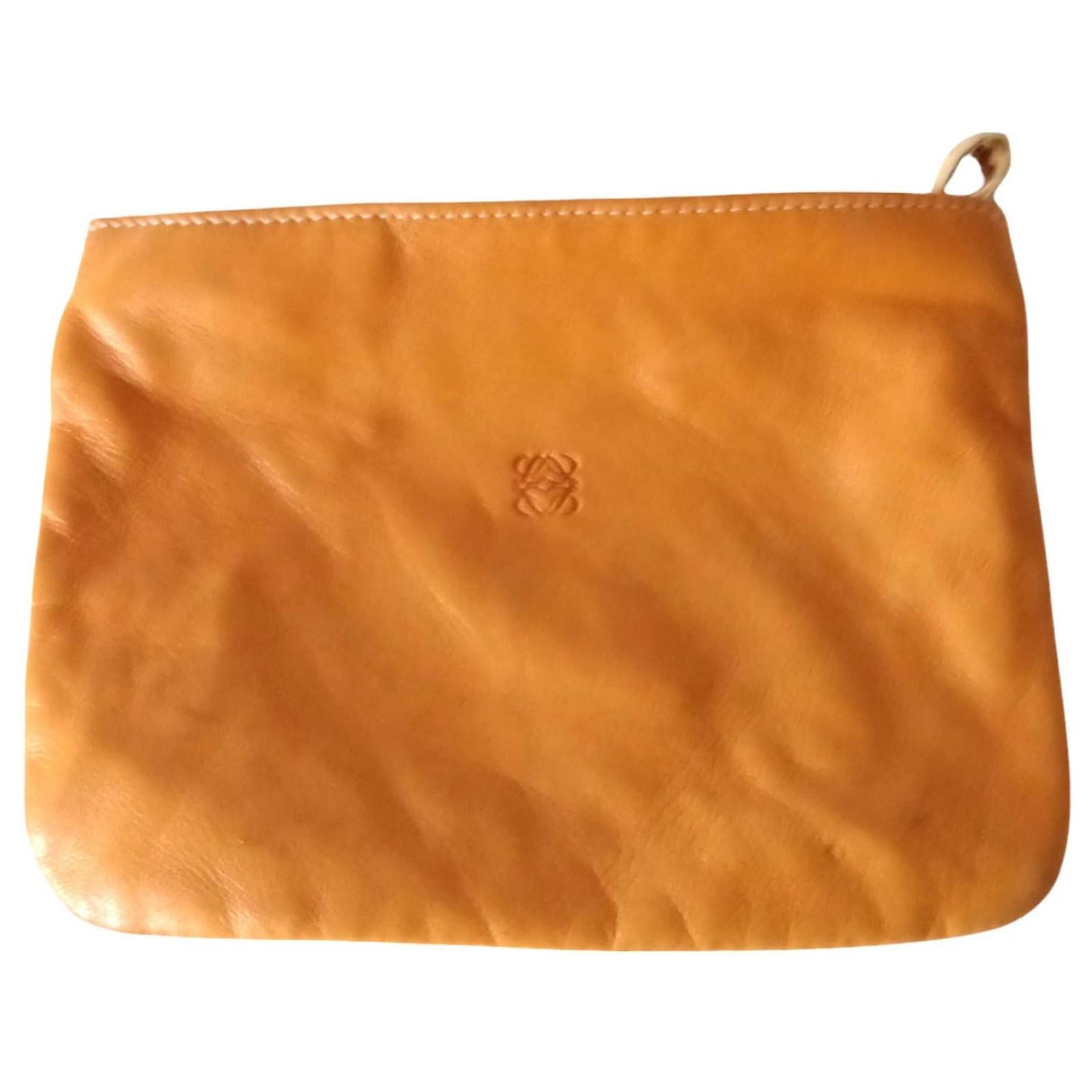 Monedero Loewe de Cuero Yellow Leather  ref.2320256