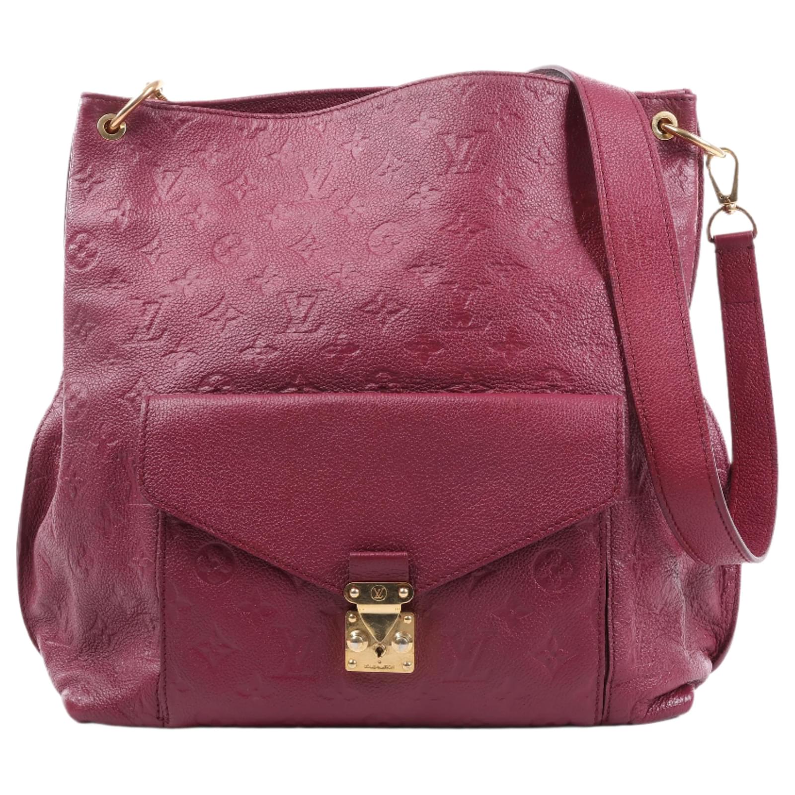Louis Vuitton Monogram Empreinte Metis Hobo Handbag in Purple M40813 Dark red Leather  ref.2320197