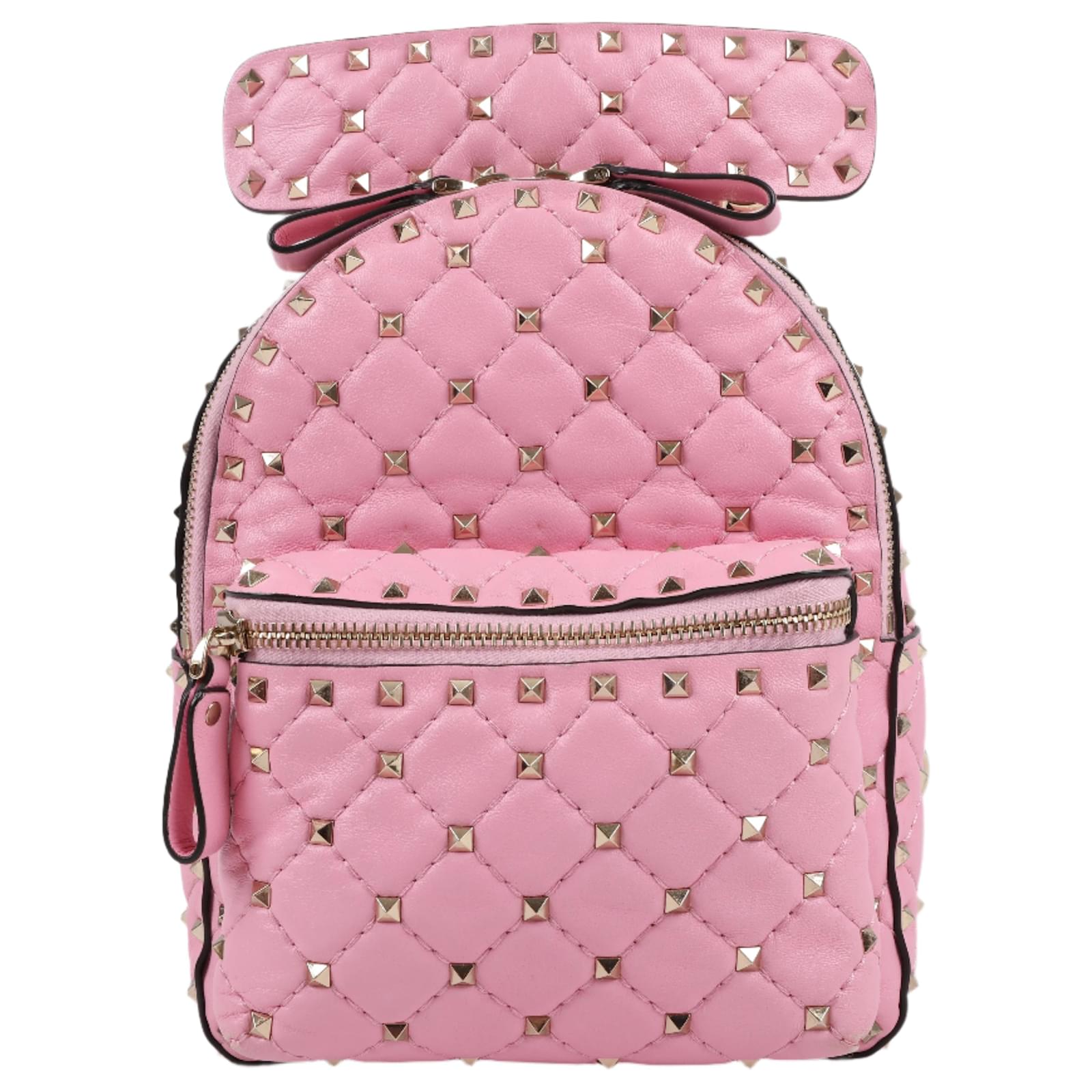 Valentino Garavani Rockstud Spike Leather 2Way Backpack in Pink  ref.2320086