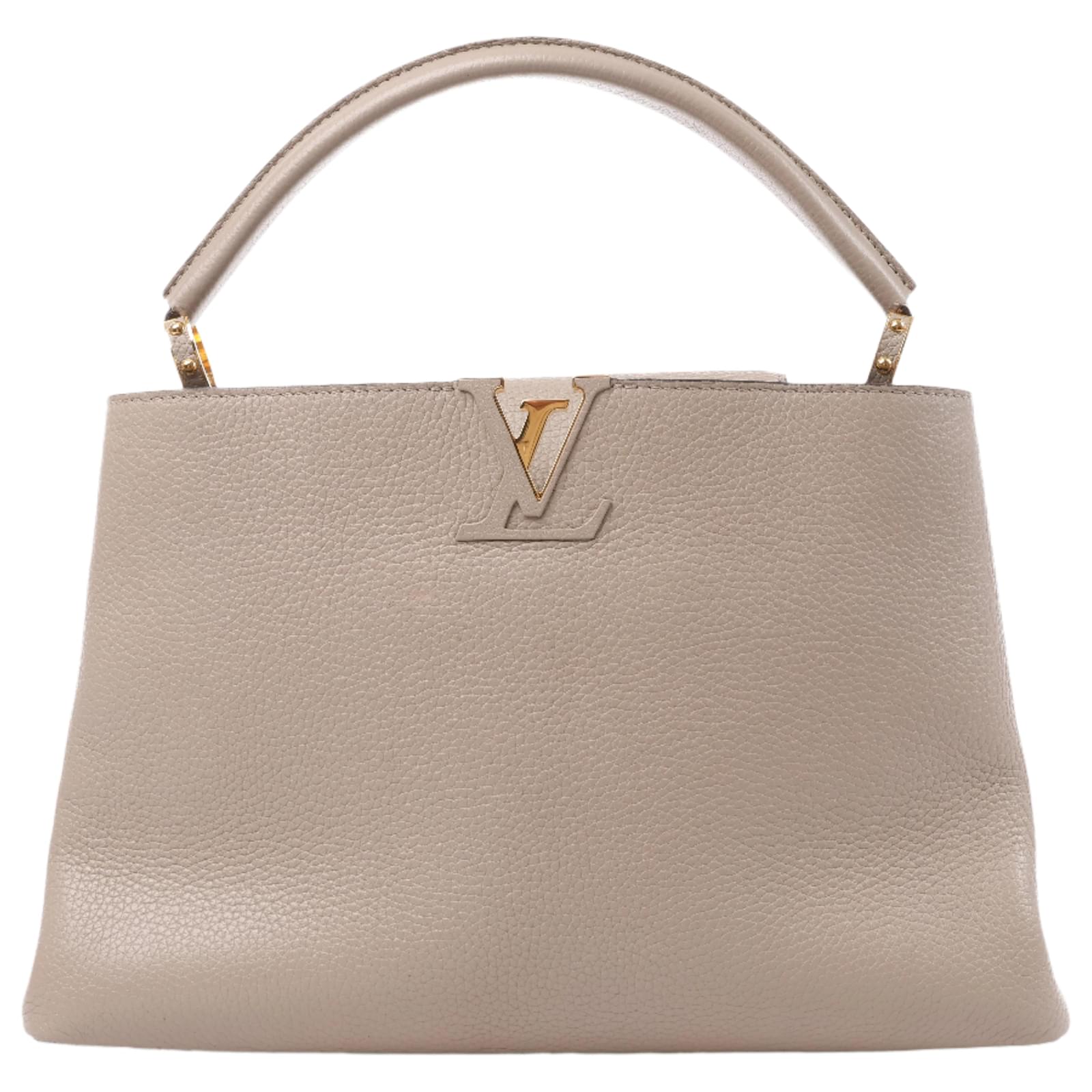 Louis Vuitton Parnassea Capucines MM Handbag in Beige M94428 Brown Leather  ref.2320078