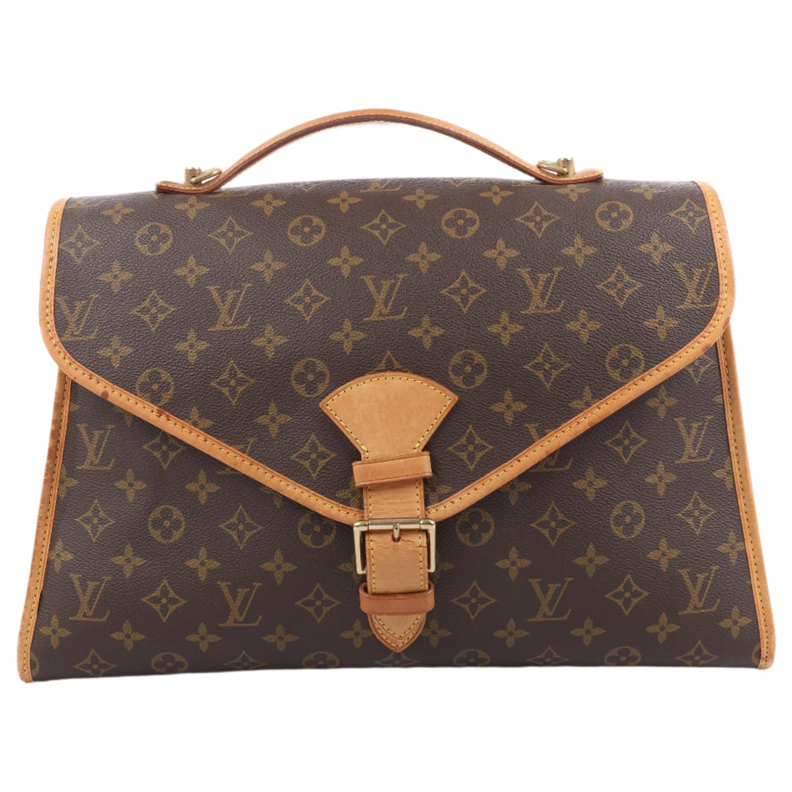 Louis Vuitton Monogram Canvas Beverly Briefcase Handbag M51121 Brown Leather  ref.2320066