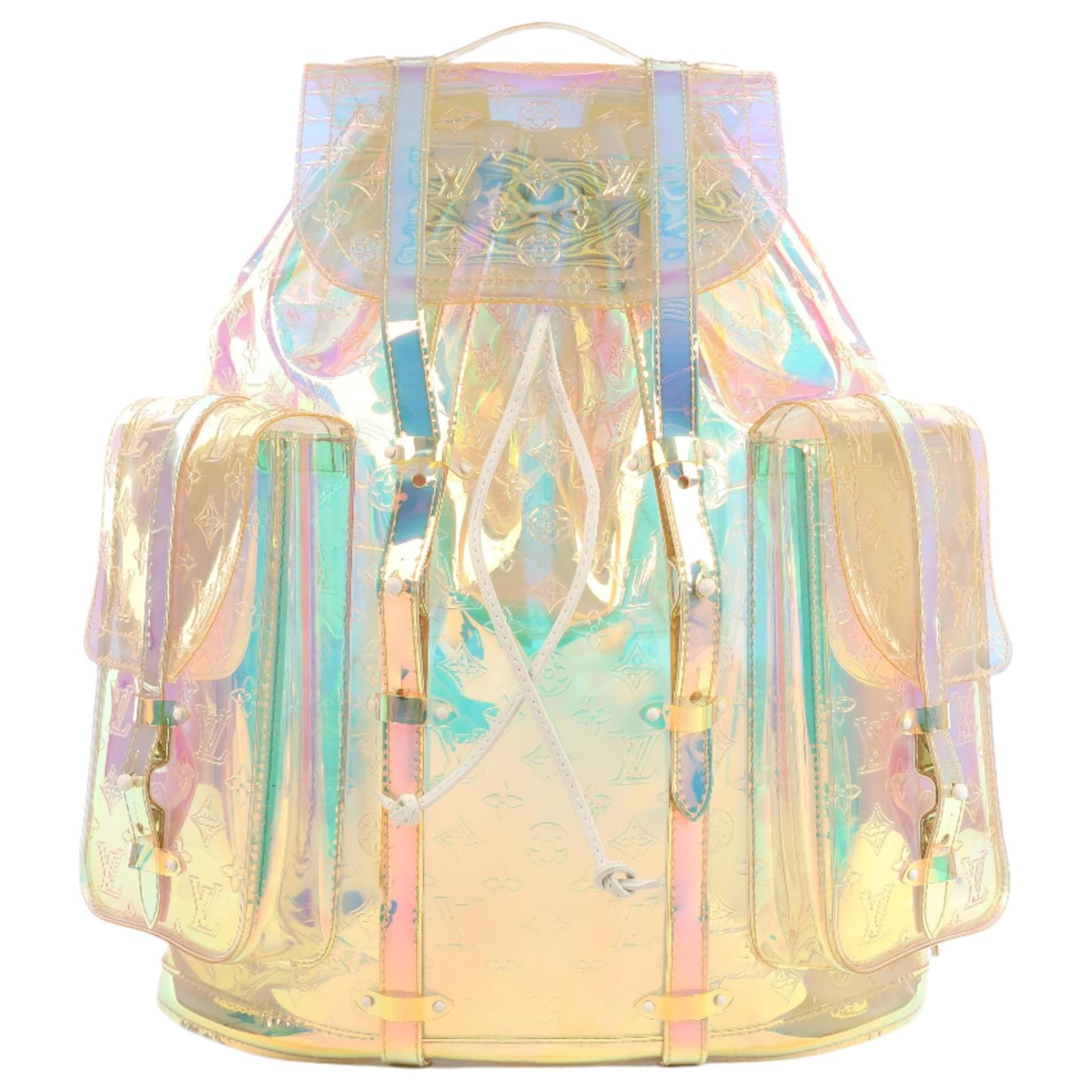Louis Vuitton Monogram Prism Christopher GM Backpack M44766 White Plastic  ref.2320045