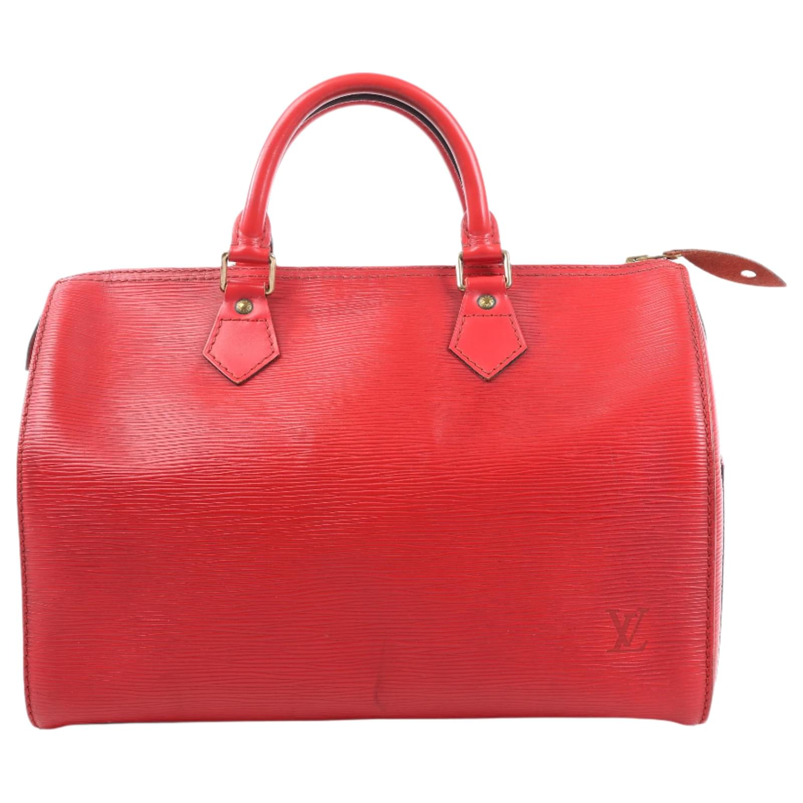 Louis Vuitton Epi Leather Speedy 30 Handbag in Red M43007  ref.2319977