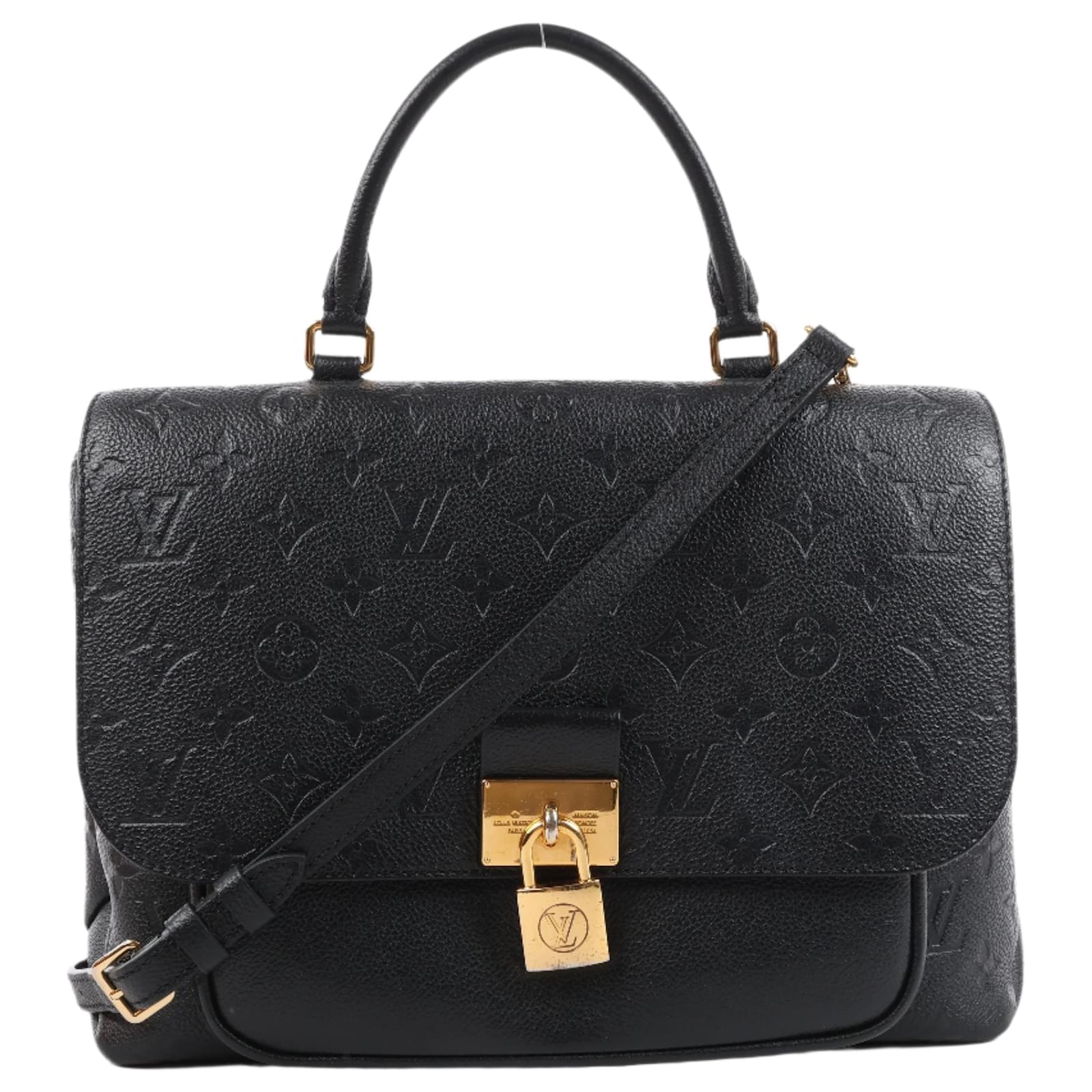 Louis Vuitton Monogram Empreinte Marignan 2Way Handbag in Black M44544 Beige Leather  ref.2319960